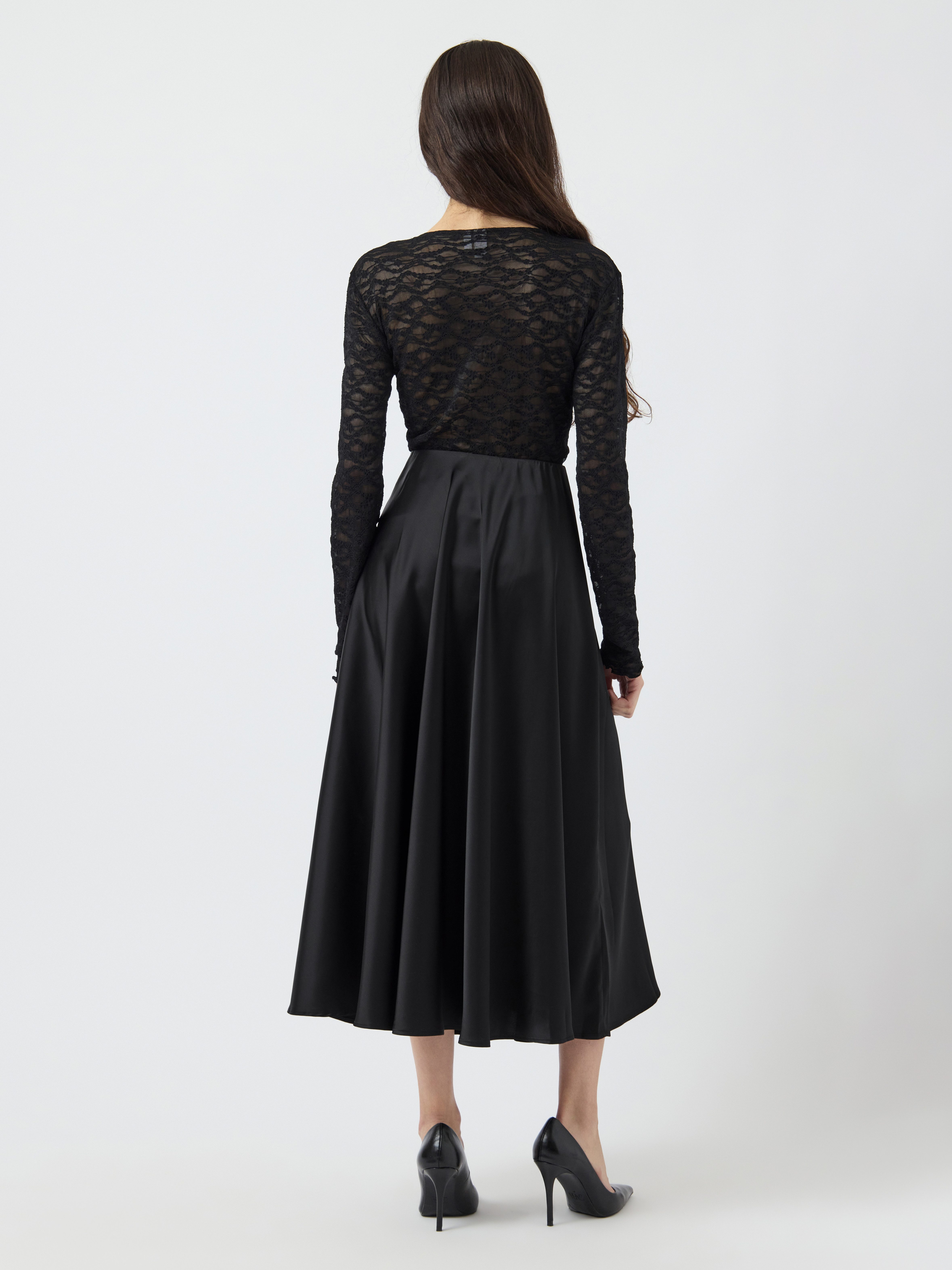 Y.A.S Satijnen rok YASPELLA HW VOLUME ANKLE SKIRT S. NOOS