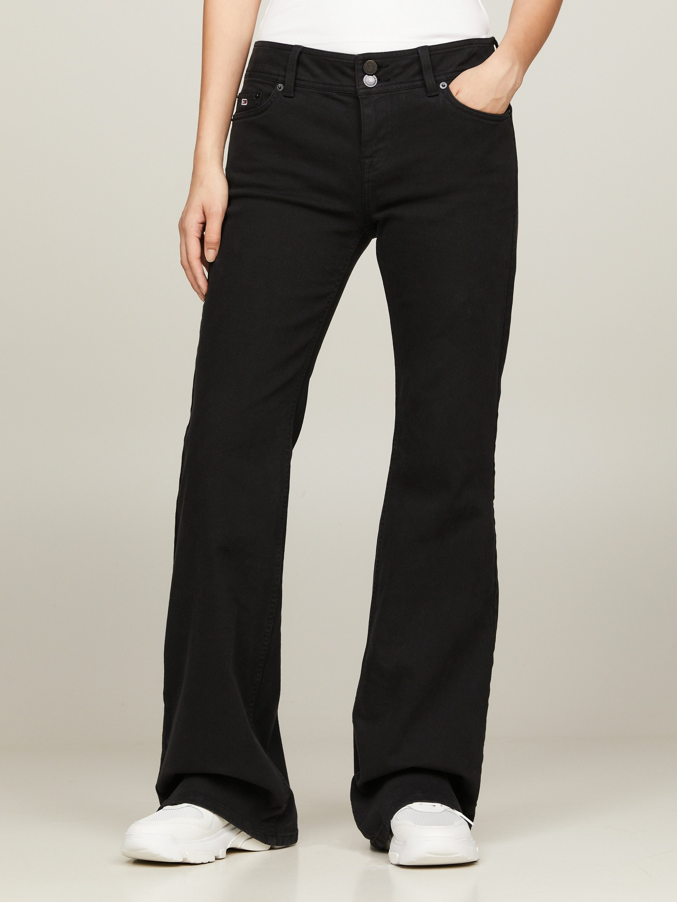 TOMMY JEANS Geweven broek TJW GMD LW FLARE in 5-pocketsstijl