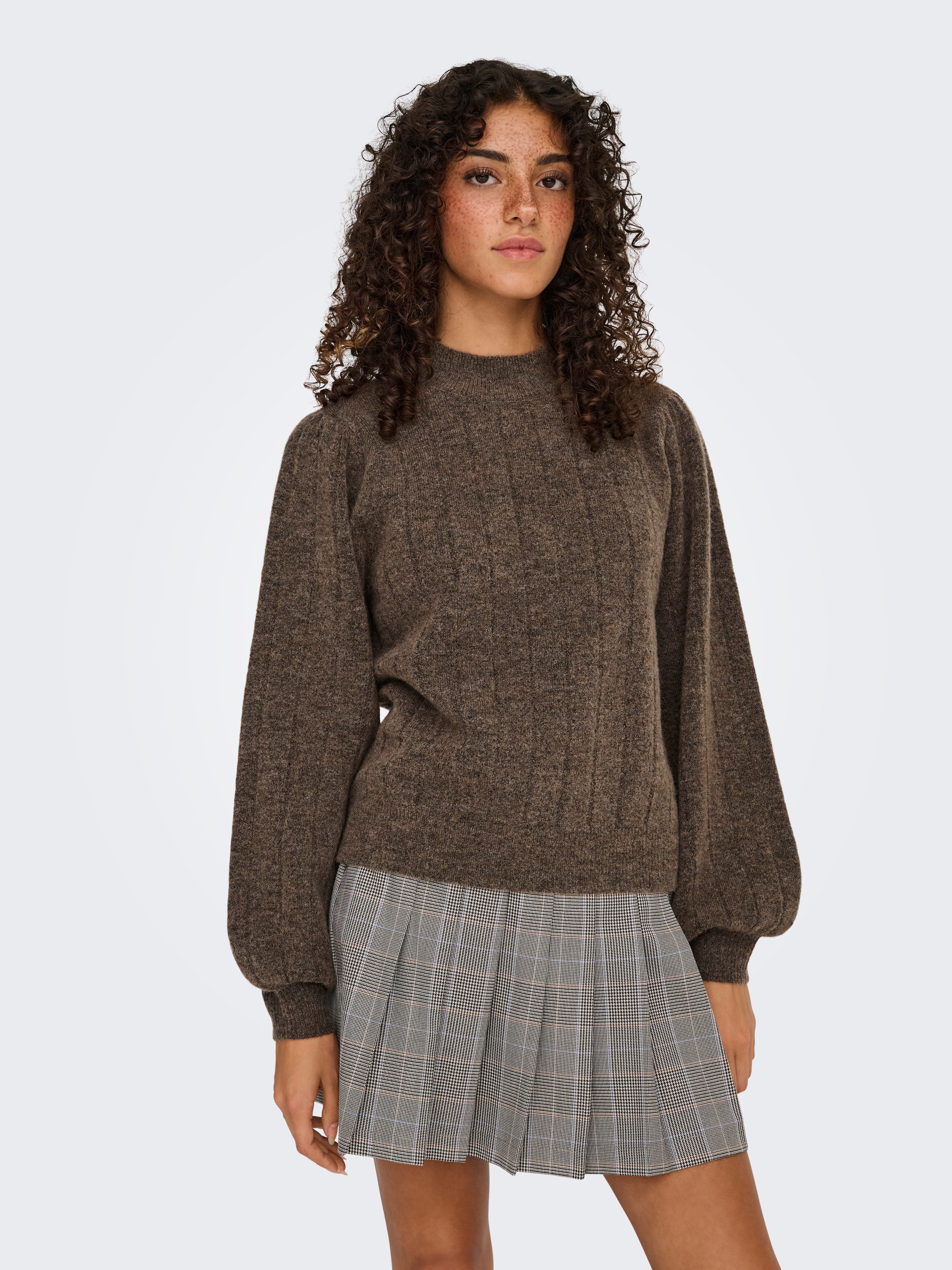 Only Gebreide trui ONLFIRENZE LS HIGHNECK PULLOVER KNT NCA