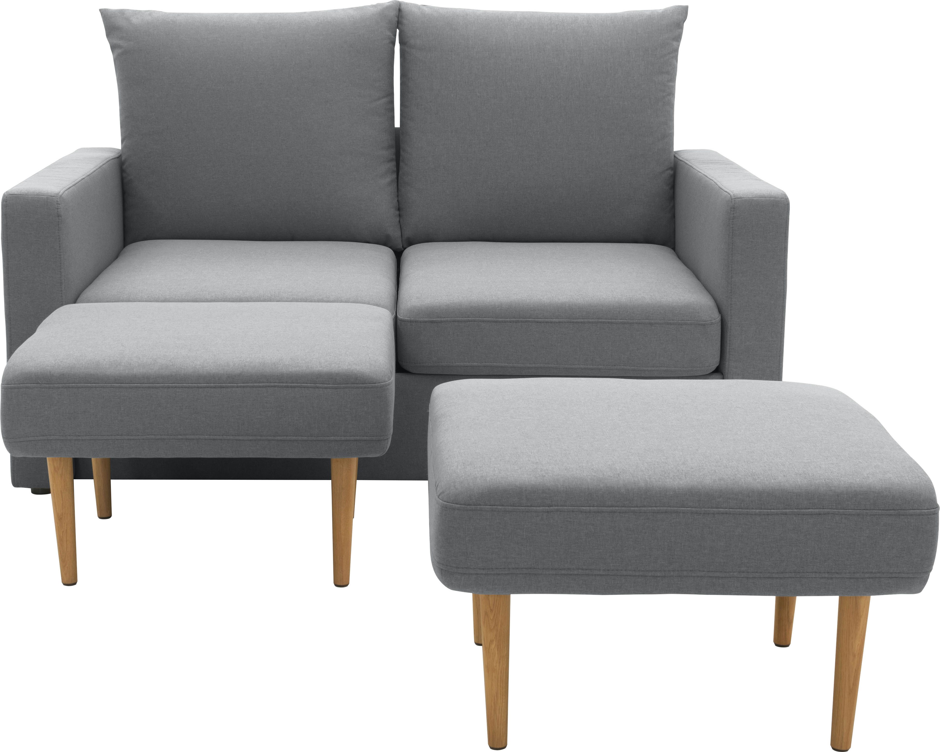 DOMO collection 2-zitsbank Slunce, buitenruimtewonder 2-zits inclusief 2 hockers, geschikt voor buiten