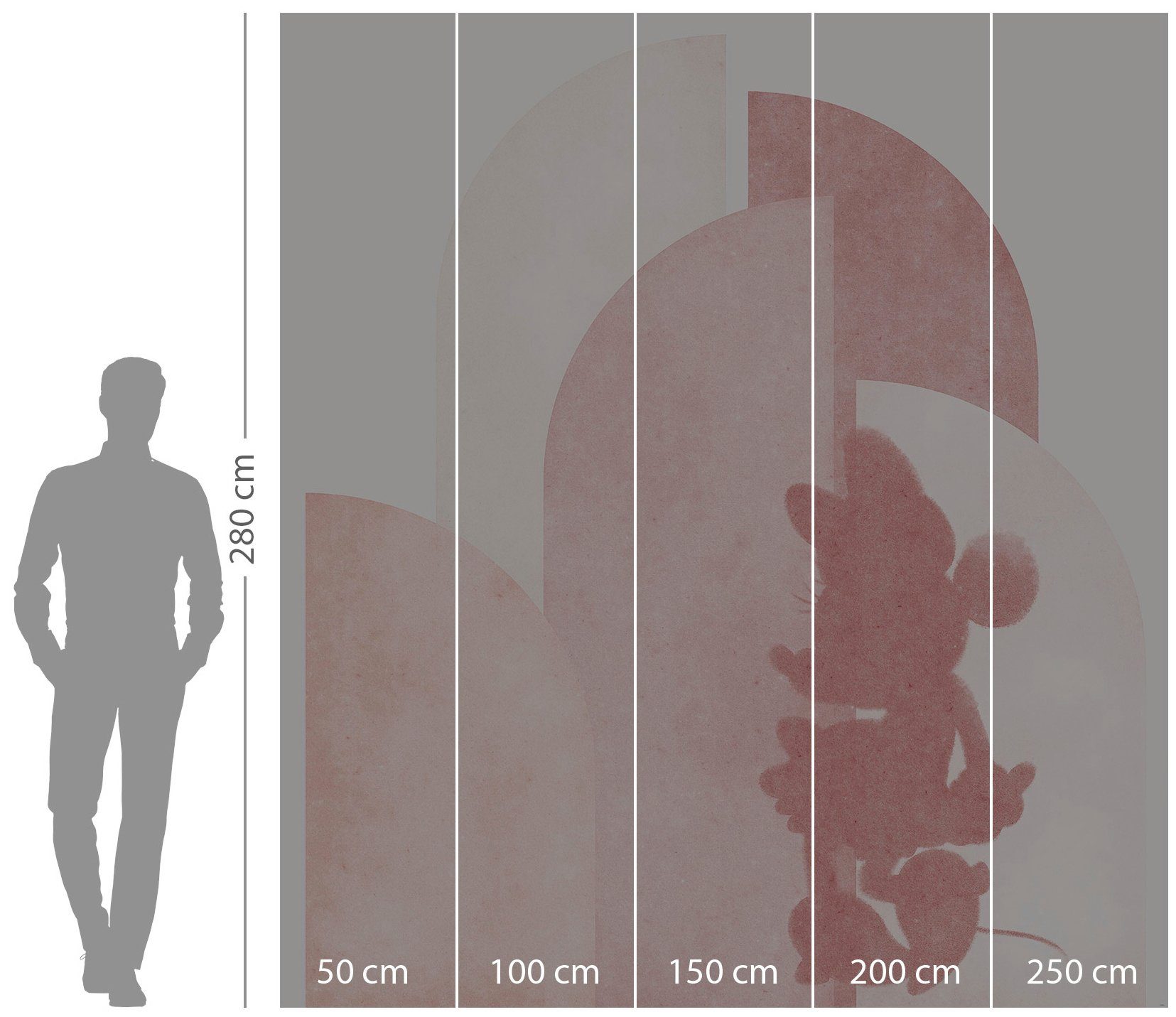 Komar Vliesbehang Digitale print vlies - Minnie Creative Aesthetic - Afmeting 250 x 280 cm