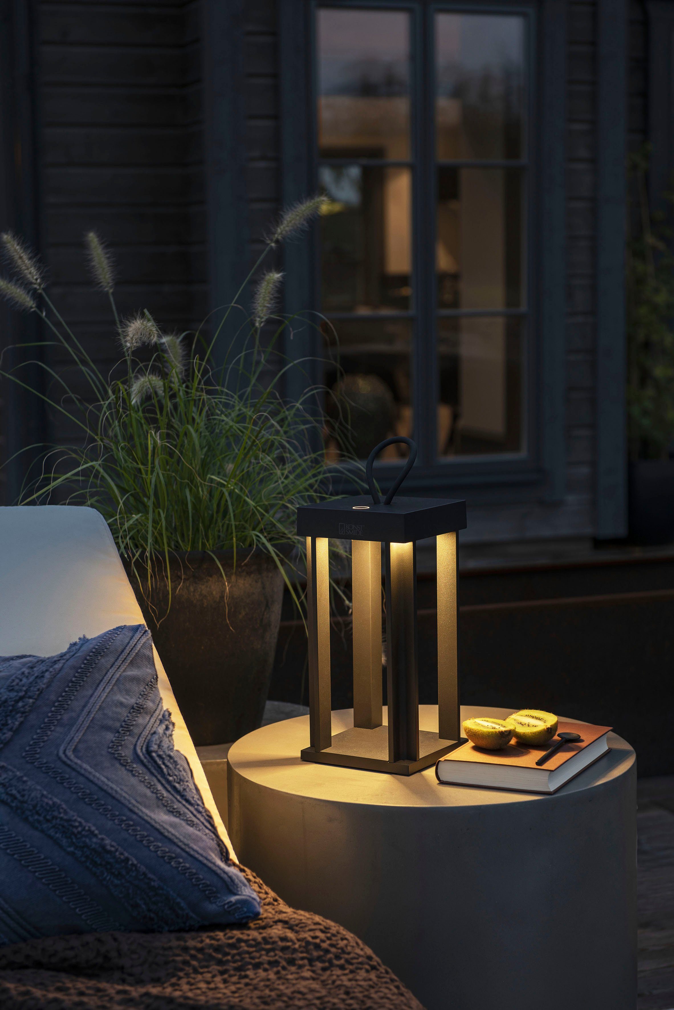 KONSTSMIDE Led-lantaarn Cannes Cannes LED USB-lantaarn 42cm, dimbaar 2700/3000K (2 stuks)