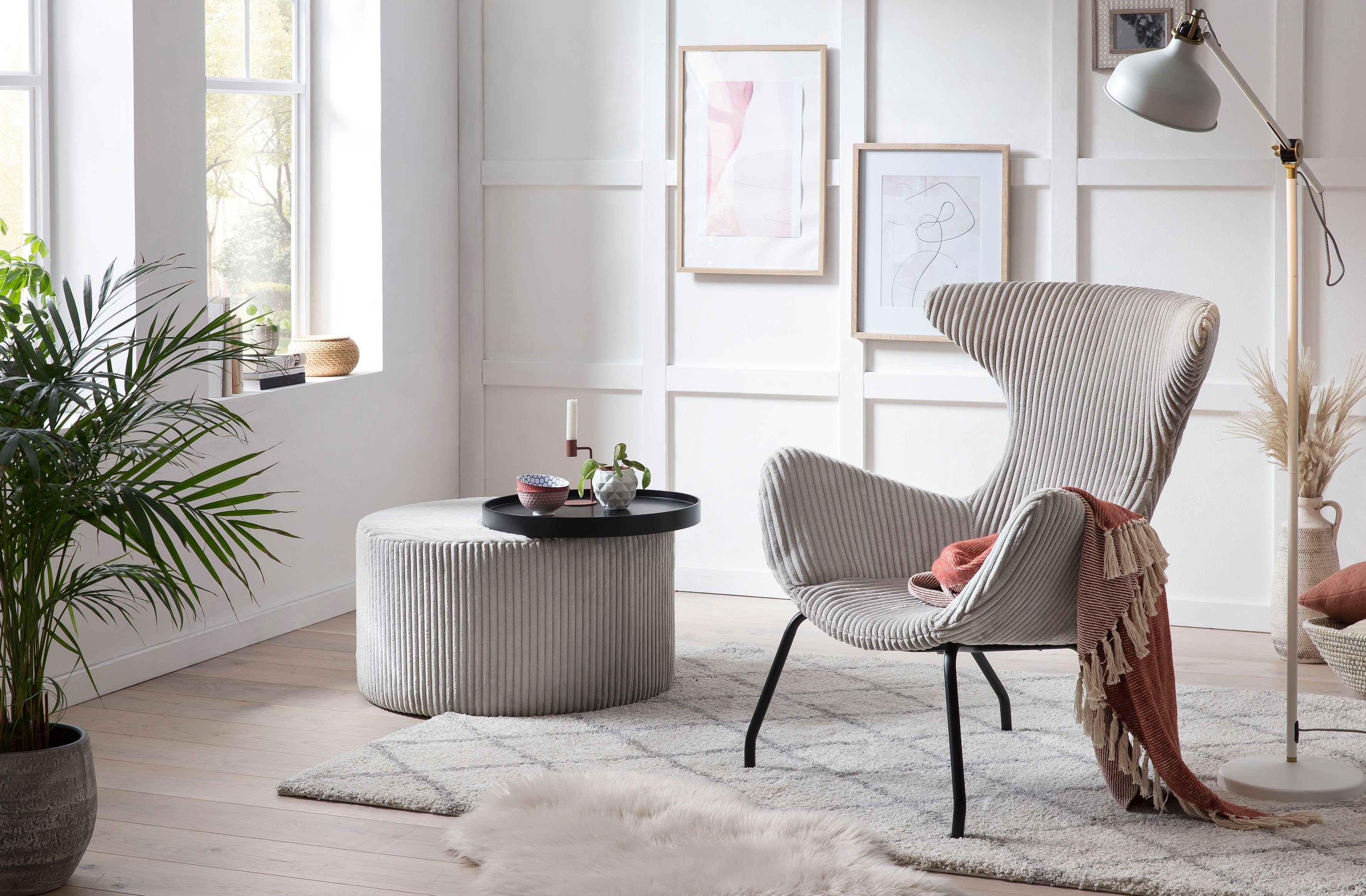 SalesFever Relaxfauteuil Oorfauteuil in een modern design