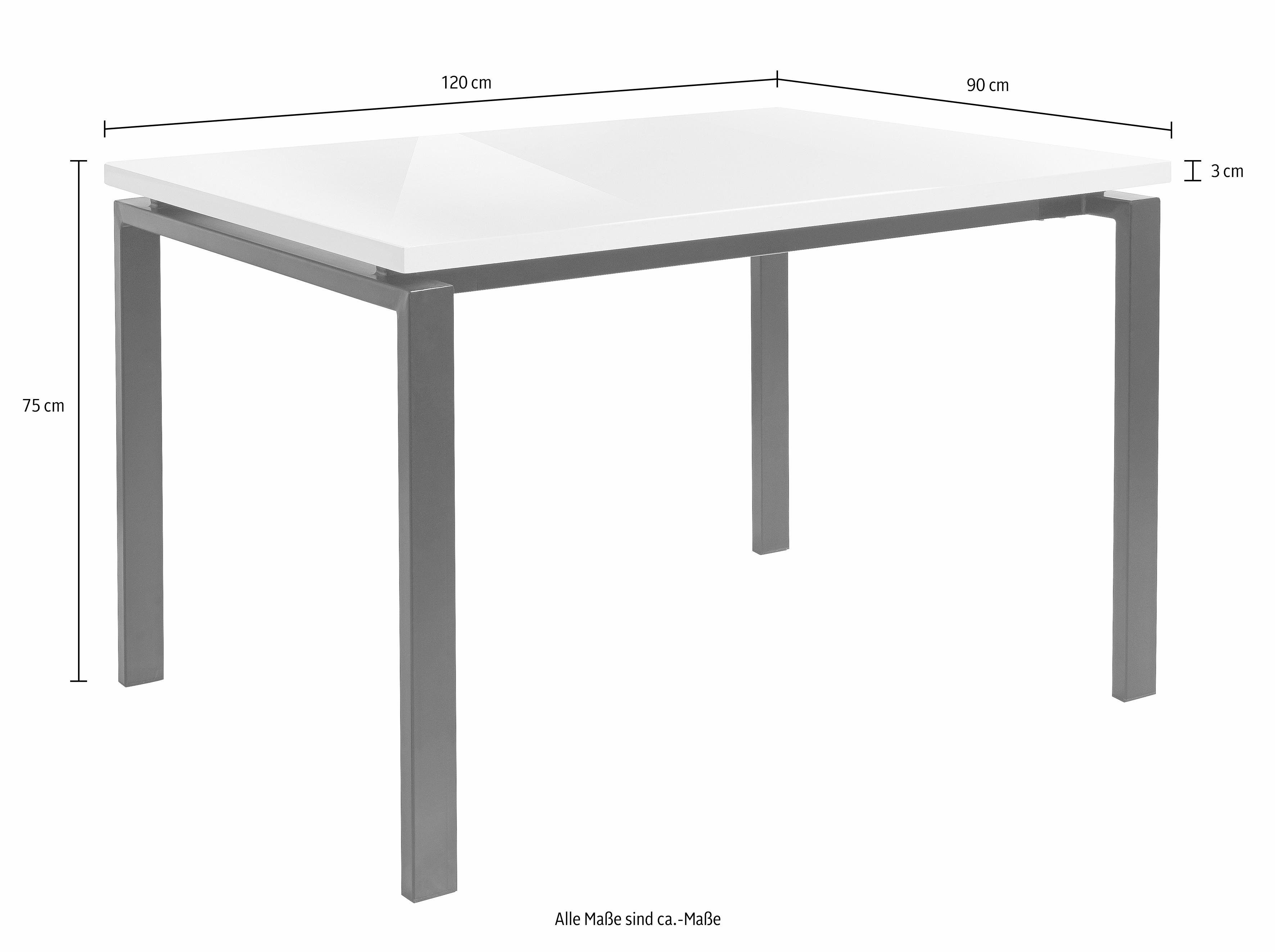 INOSIGN Eettafel Sabine Breedte 120 of 160 cm