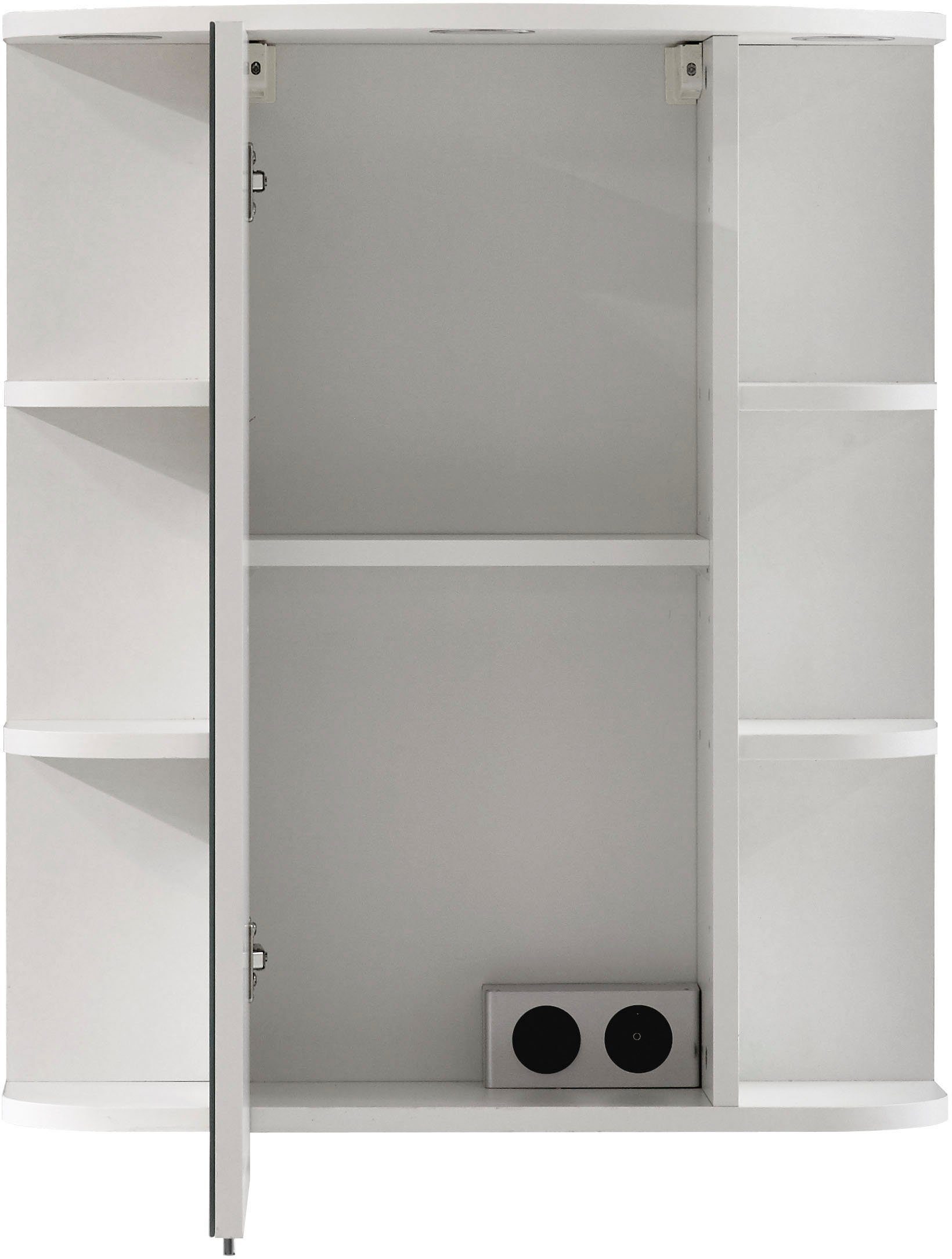 Saphir Badkamerserie Quickset 335 2-delig, wastafelonderkast met led-spiegelkast (2-delig)