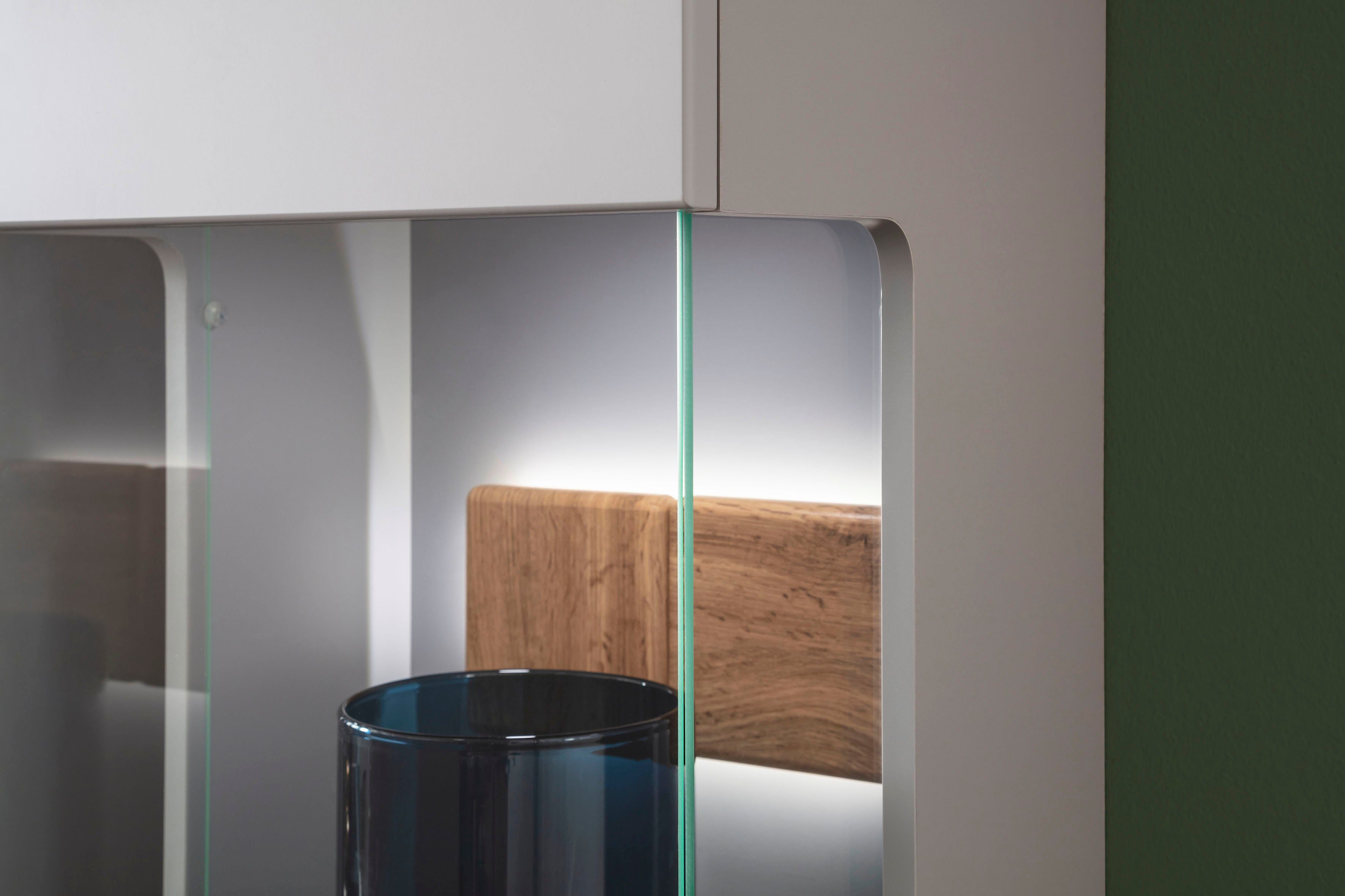 MCA furniture Wandmeubel Zadar moderne woonwandcombinatie in noordpool-grijs, naar keuze met verlichting (3-delig)