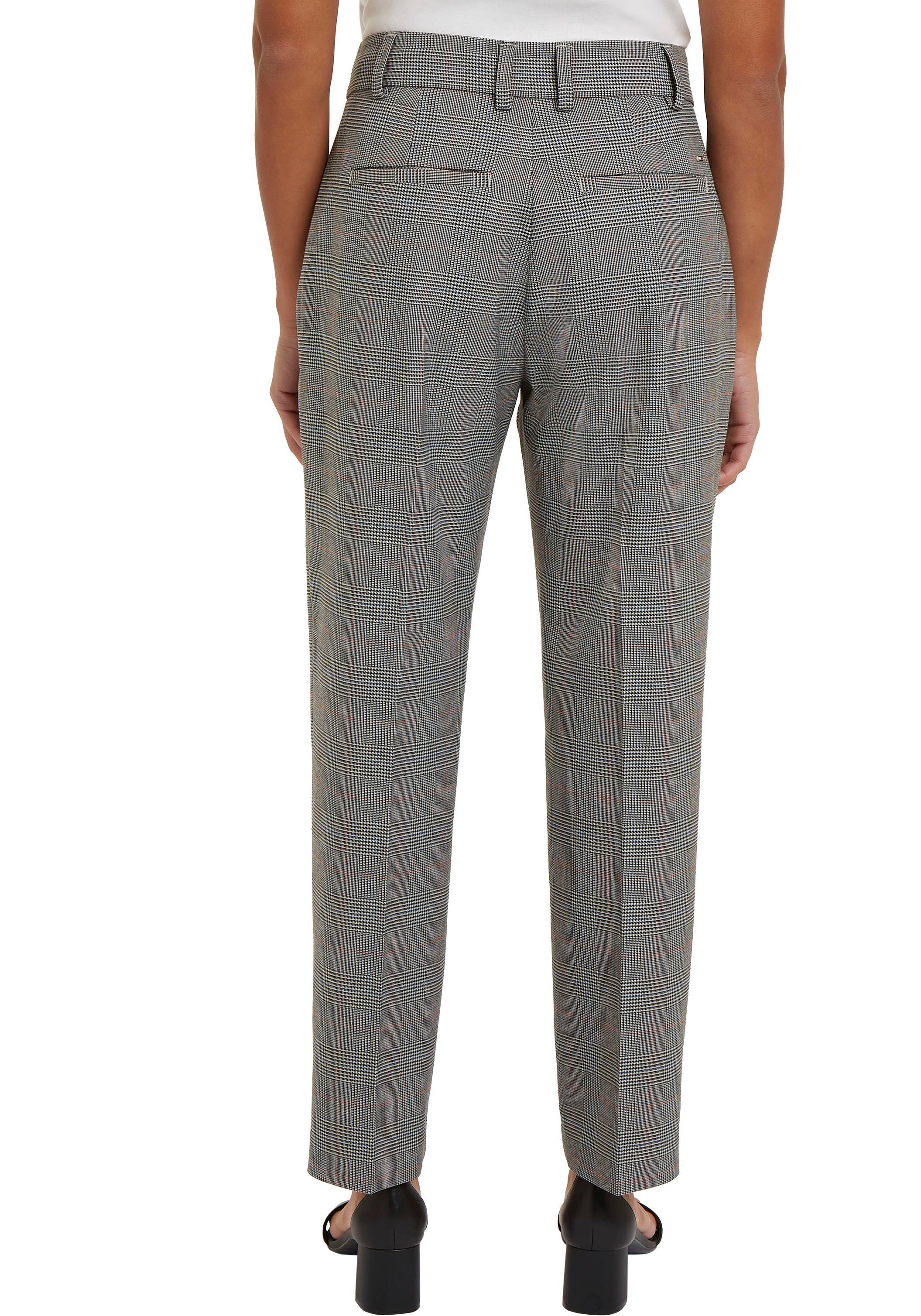 Tommy Hilfiger Geweven broek POW CHECK SLIM STRAIGHT PANT (Global Serie TH VROUWEN)