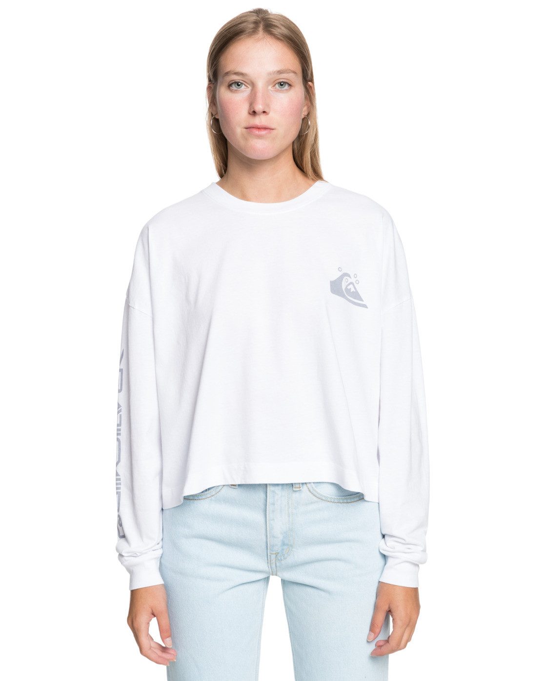 NU 20% KORTING: Quiksilver Damen longsleeve OVERSIZED CROP LS TEE