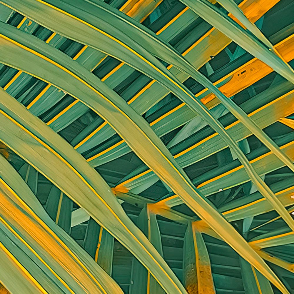 Komar Fotobehang Digitale print vlies - Neon Fern - Afmeting 200 x 250 cm (1 stuk)