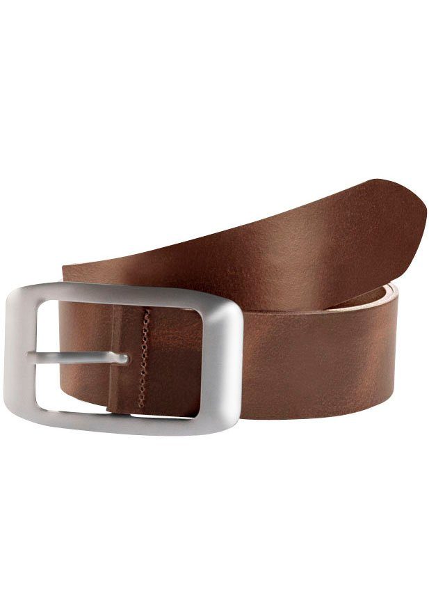 Tom Tailor Leren riem TTAMY 4 cm brede damesriem, modieus veelzijdig dames brede riemen maat 85 bruin