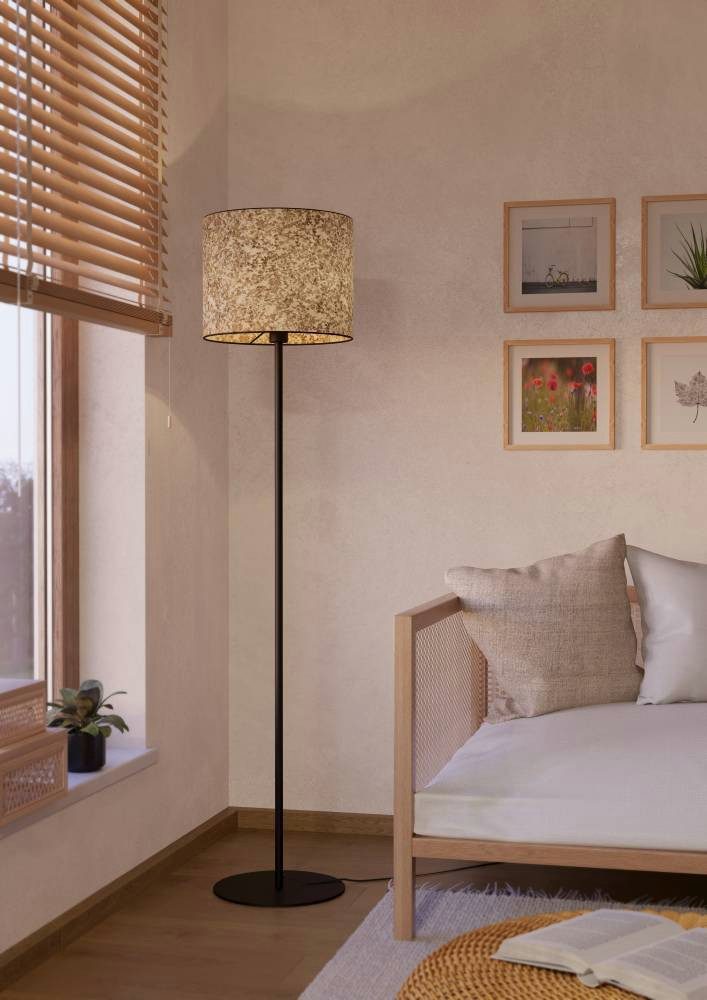 EGLO vloerlamp Carlton 1 - e27 - 152,5 cm - zwart/koper