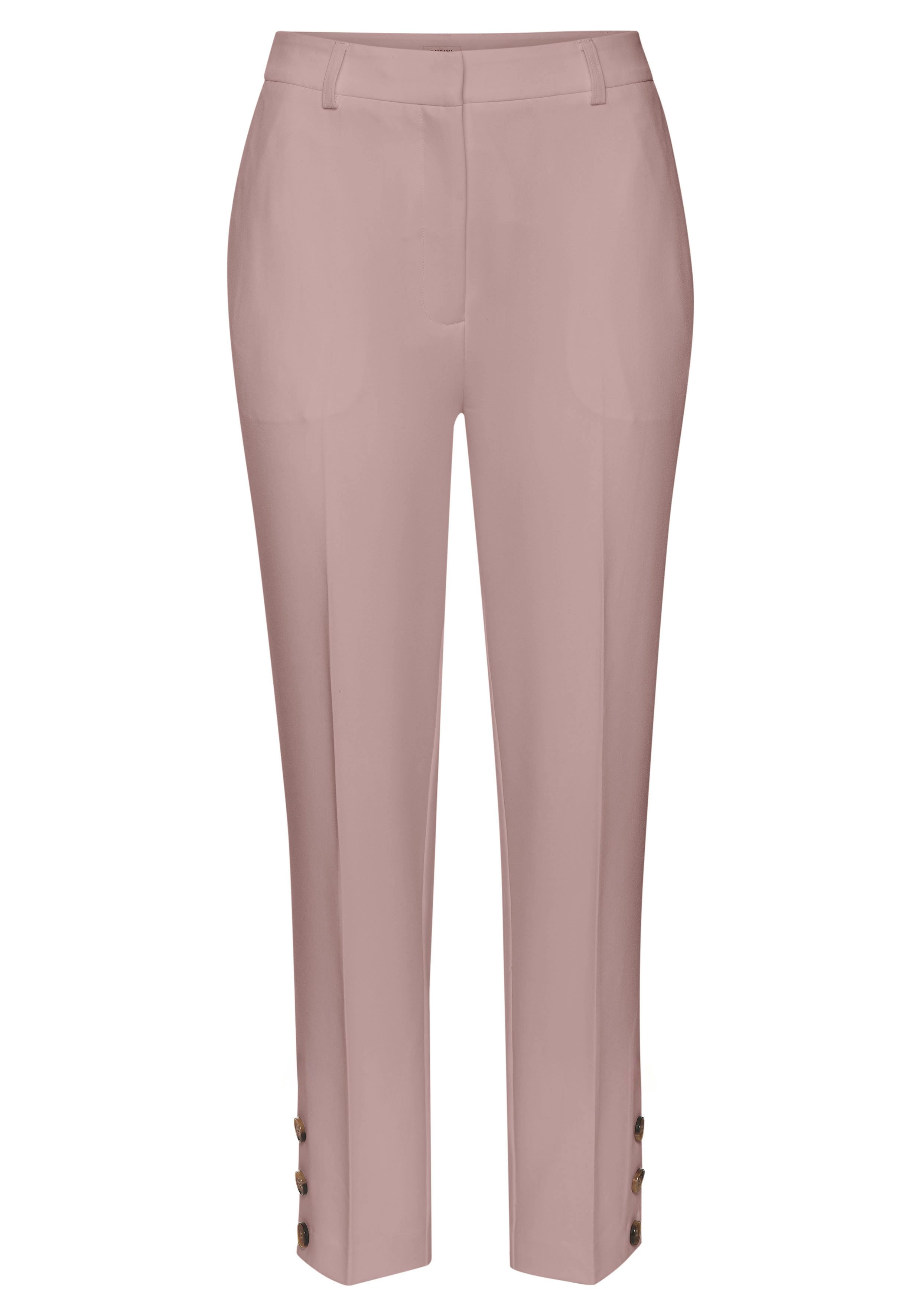Lascana Pantalon met knopen aan de broekzoom, figuurvormend, pantalon, business-look