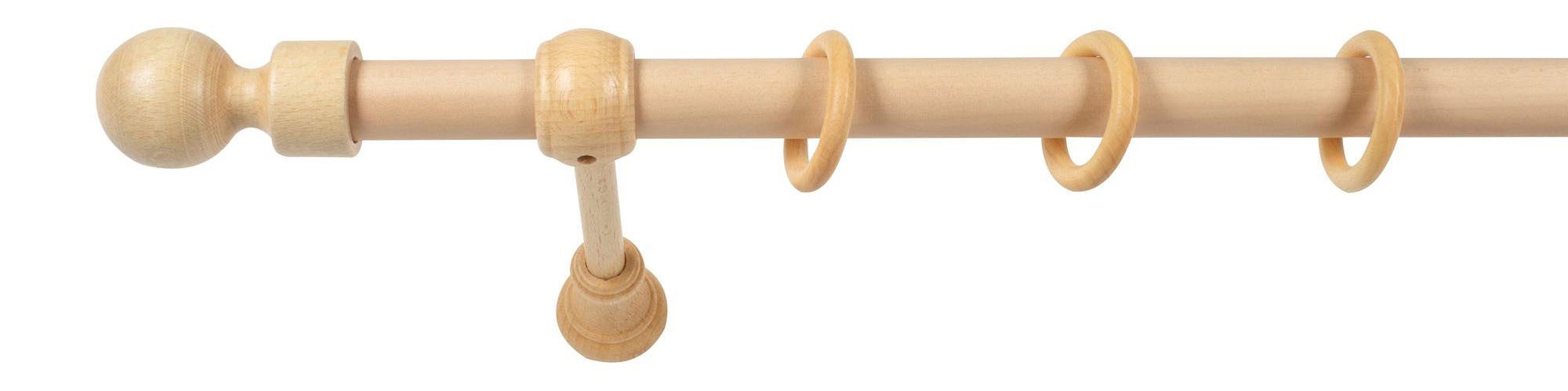 SN DECO GROUP Gordijnroede Giro 28 mm, hout, verschillende lengtes en kleuren, compleet set