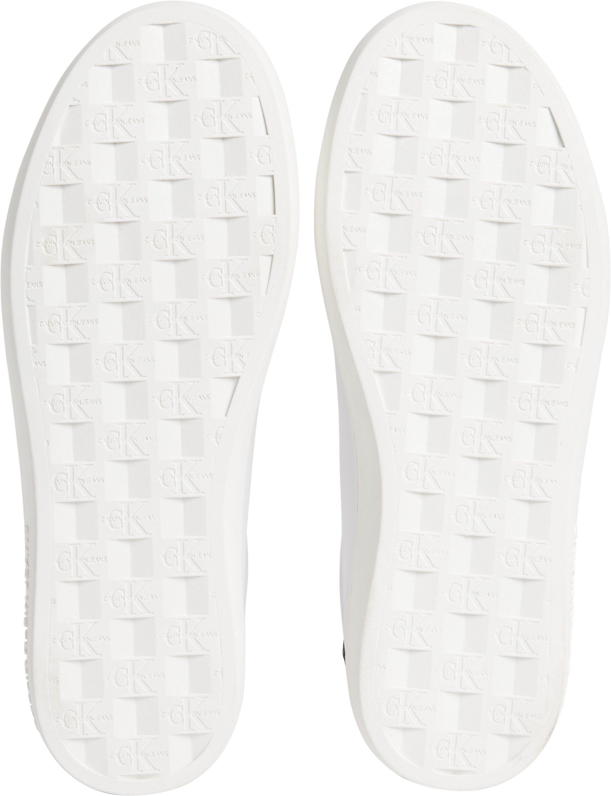 Calvin Klein Sneakers CLASSIC CUPSOLE LACEUP LTH WN met zijlogo, vrijetijdsschoen, lage schoen, veterschoen