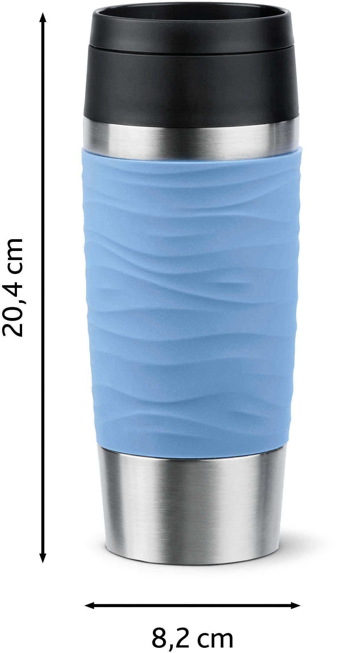 Emsa Thermosbeker Travel Mug Classic Wave 100% dicht, vaatwasserbestendig, 360° drinkopening