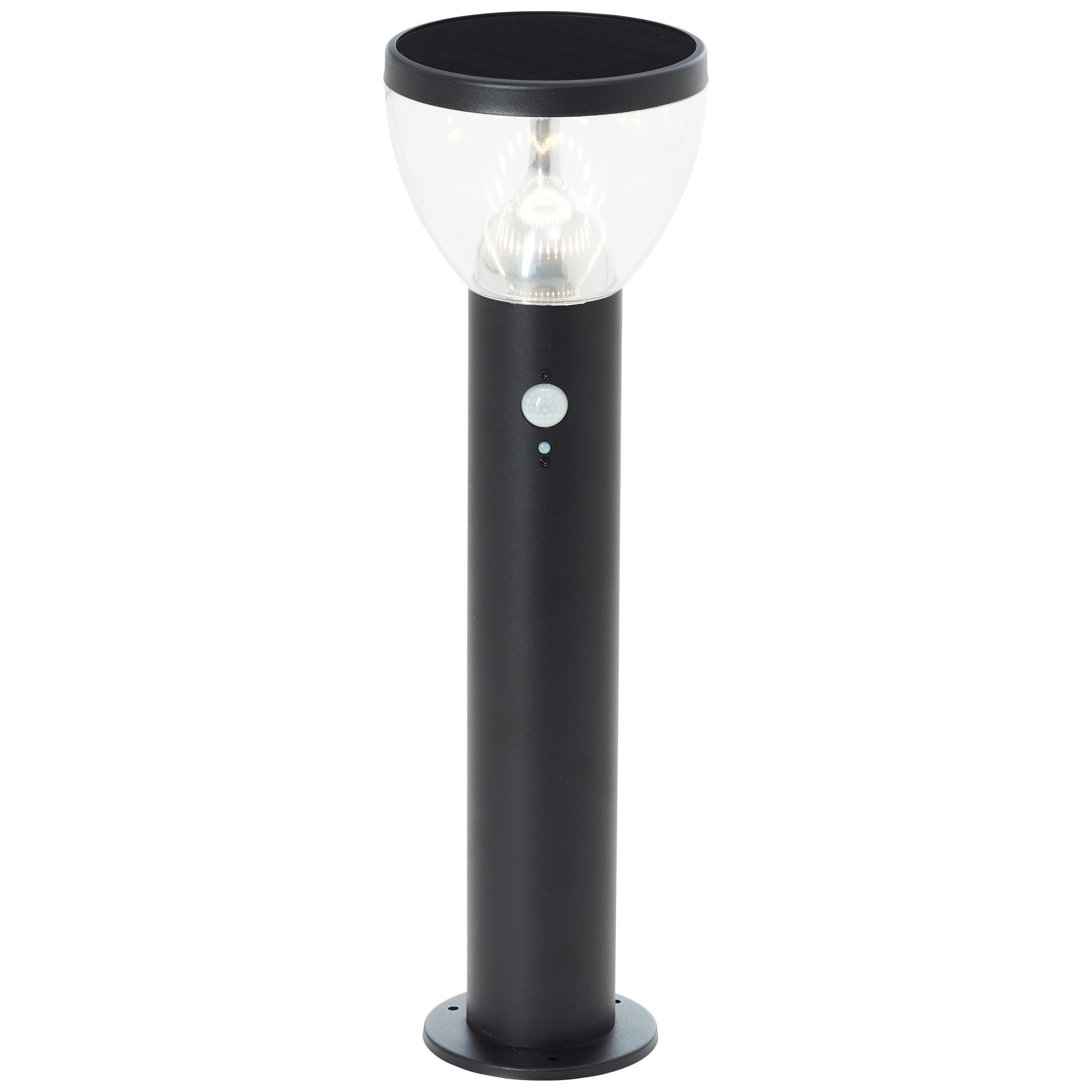 Brilliant Leuchten Led-sokkellamp TULIP LED buitenlamp, solar, 52 cm, 430 lm, 3000 K, roestvrij staal, zwart (1 stuk)