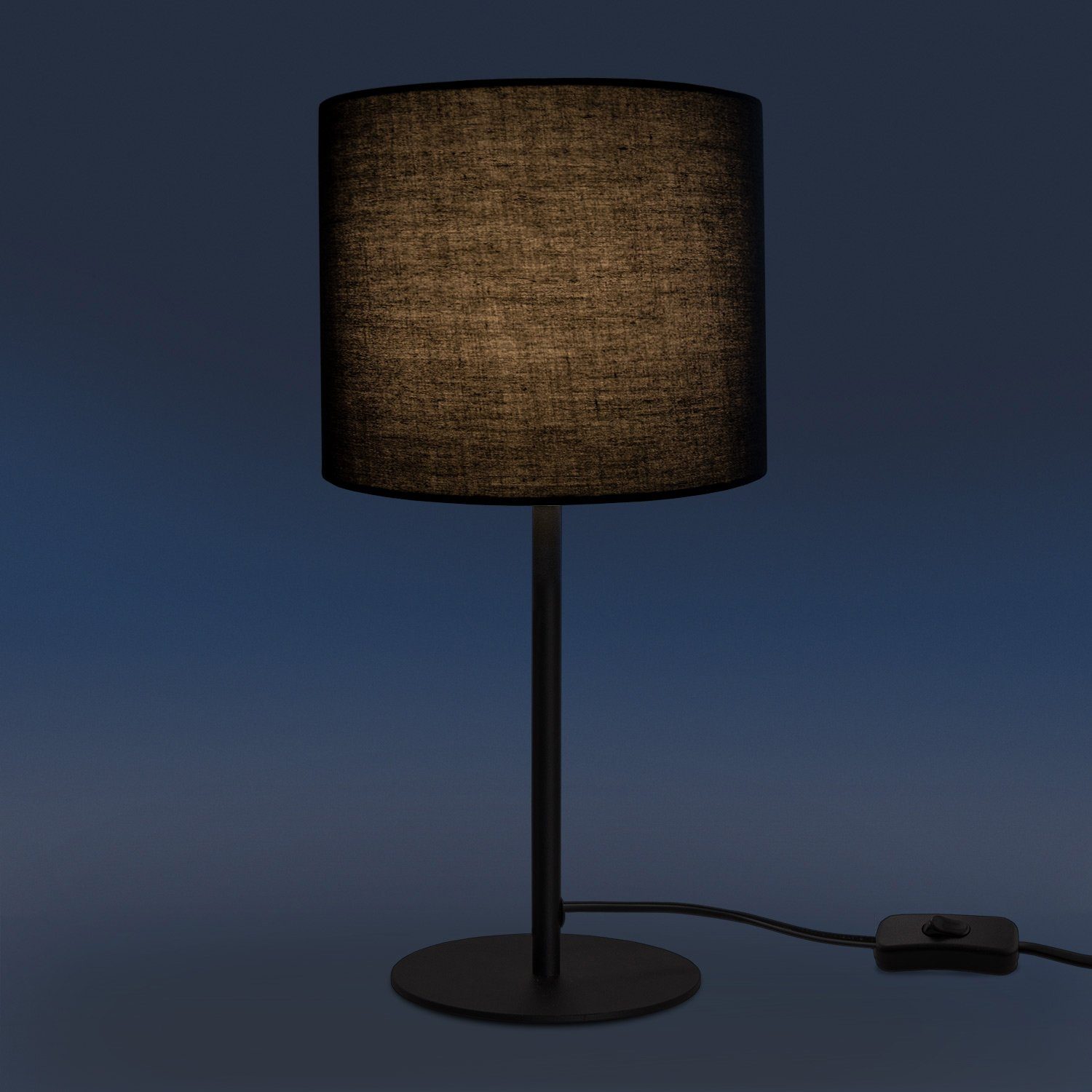 Paco Home Tafellamp Uni Color LED E14 lamp, voor woonkamer en slaapkamer, effen kleuren, decor