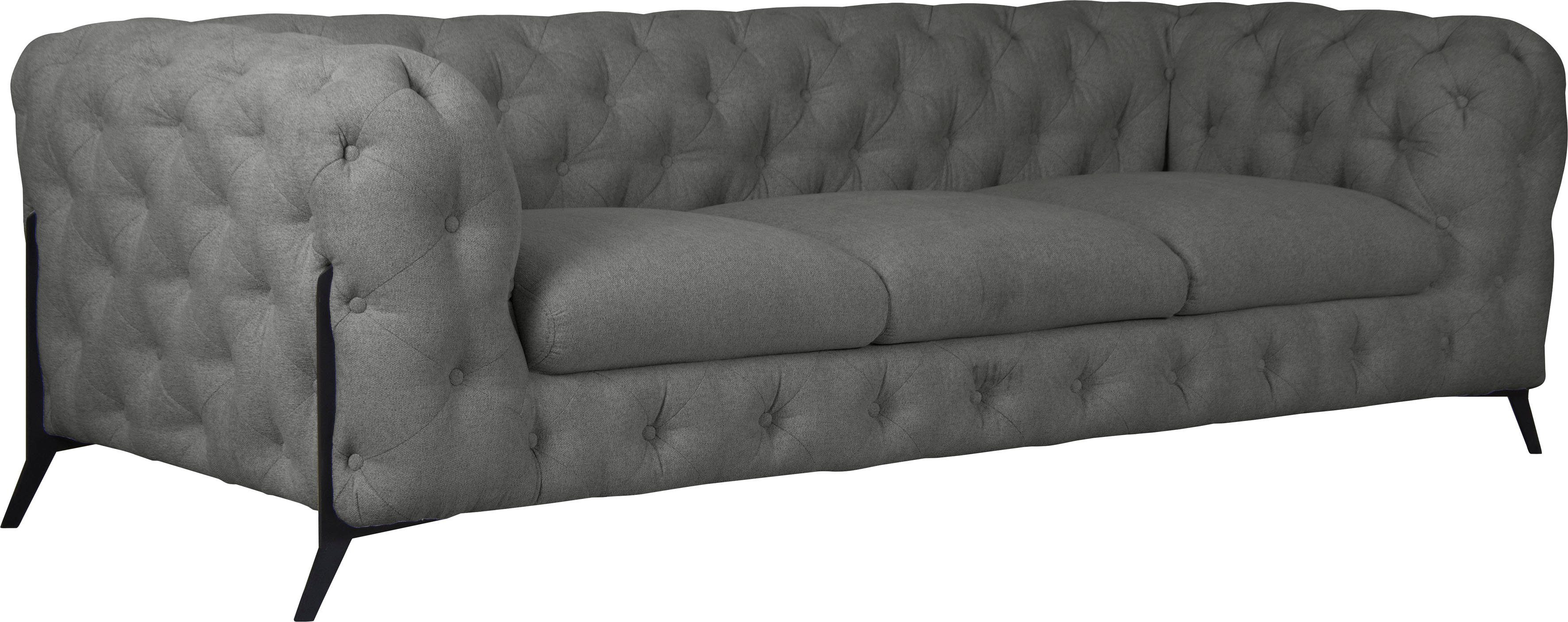 Leonique Chesterfield-bank Amaury luxueuze capitonnage, moderne chesterfield look, kleur van de poten ter keuze