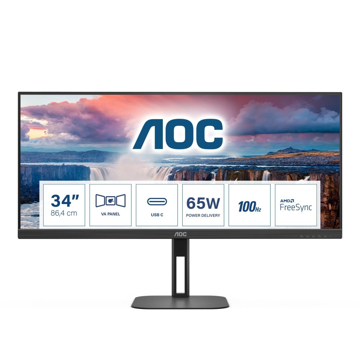 AOC Gaming-monitor U34V5C/BK, 86,3 cm / 34"