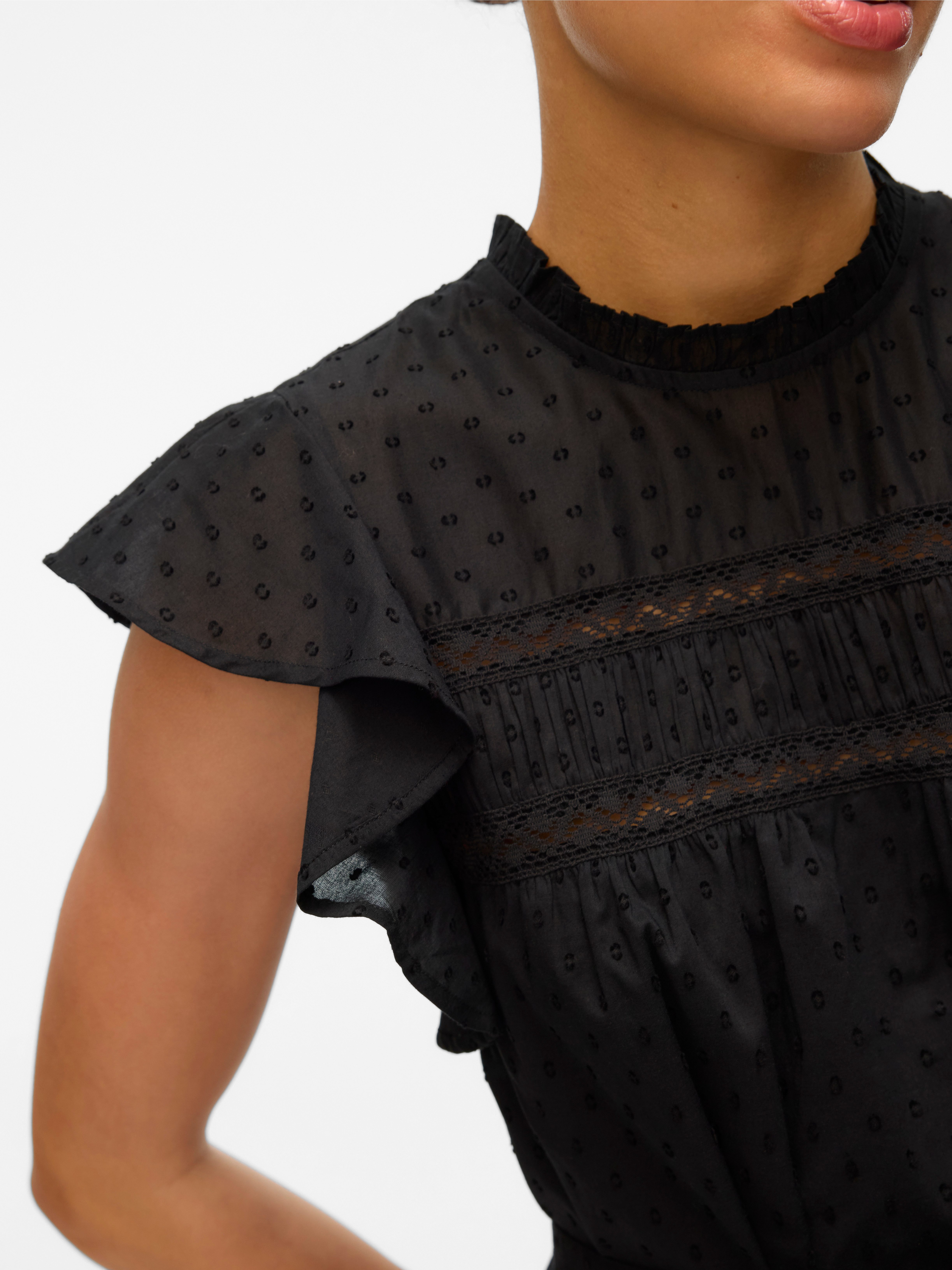 Vero Moda Mini-jurk VMTRINE SL SHORT LACE DRESS WVN GA NOOS