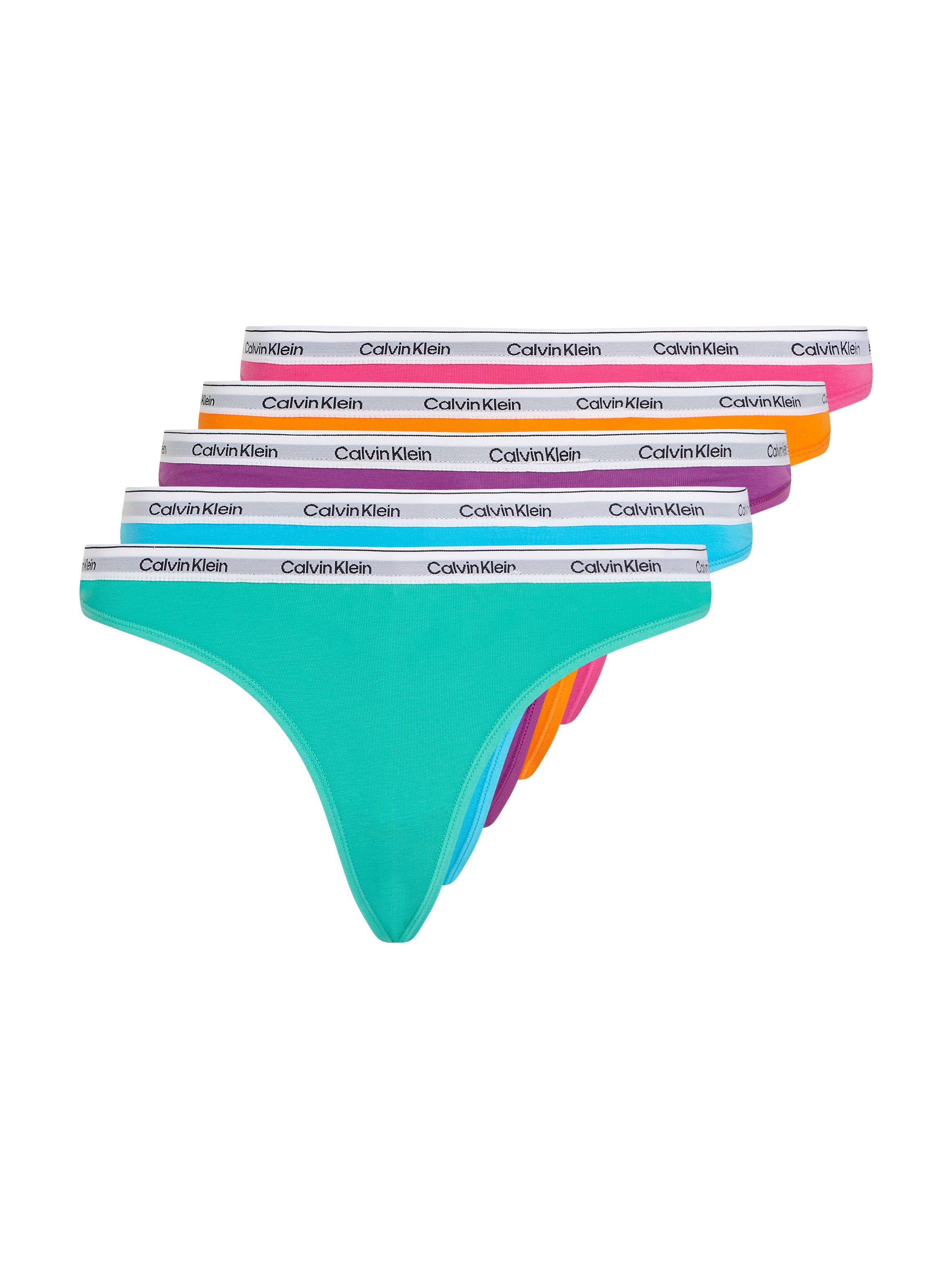 Calvin Klein String 5 PACK THONG (LOW-RISE) (5 stuks, Set van 5)