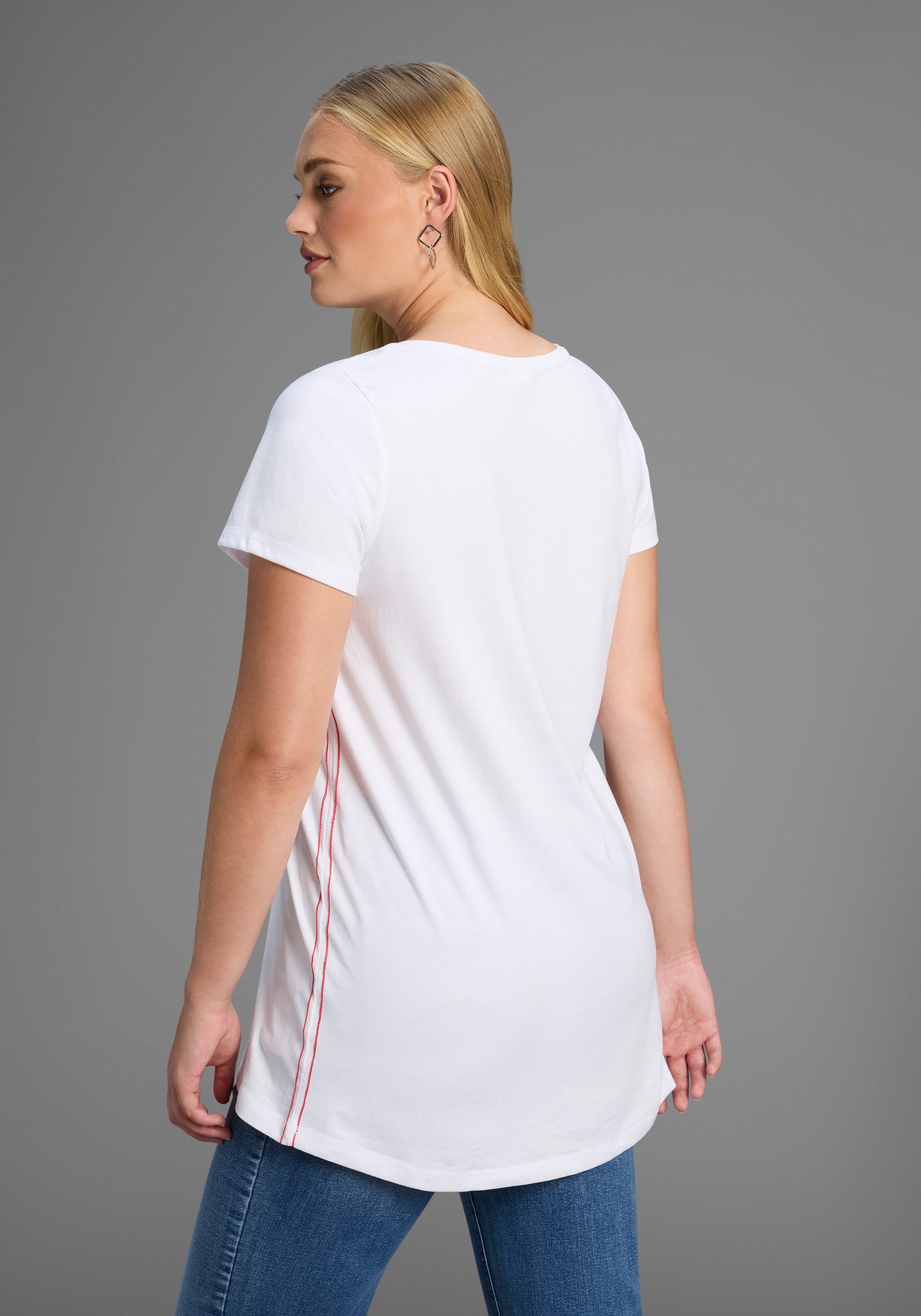 KangaROOS Lang shirt Korte mouw, figuuraccentuerende pasvorm (2-delig, Set van 2)
