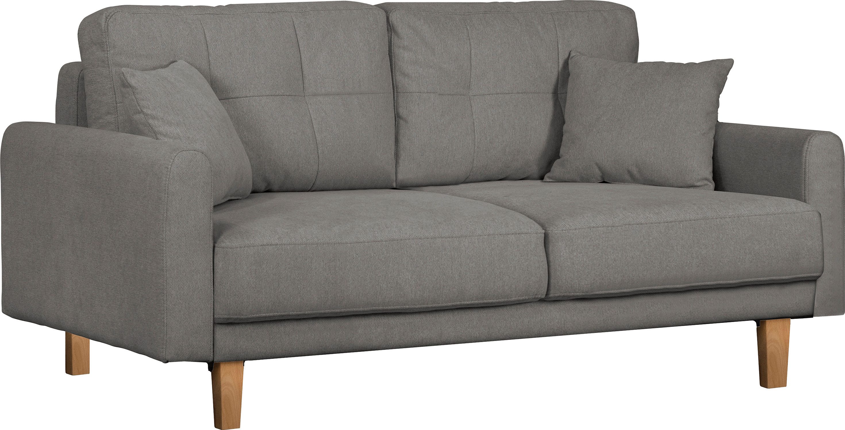 Home affaire 2-zitsbank TRIPLO met golfsysteem, afmetingen B/D/H: 165/100/89 cm Bank met stiksel in het ruggebied, incl. rugkussen en sierkussen