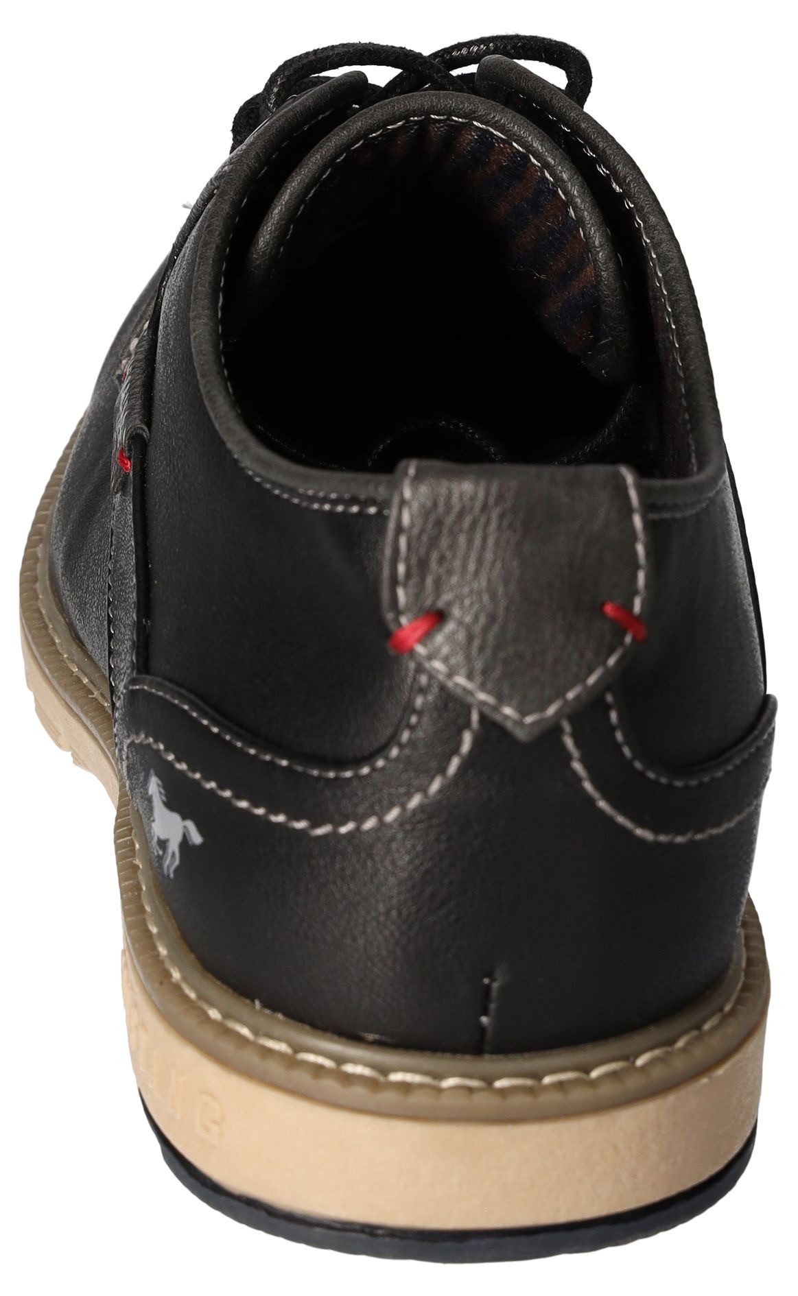 Mustang Shoes Veterschoenen , vrijetijdsschoen, lage schoen, veterschoen met logo-opdruk