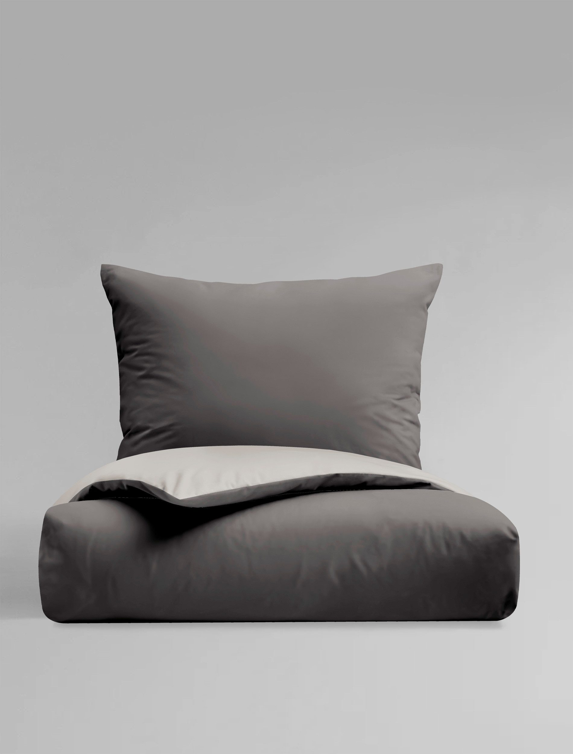 BIERBAUM Tweezijdig te gebruiken overtrekset Modern uni in mt. 135x200 of 155x220 cm Modern unidesign: Eenvoudig, elegante uitstraling voor elke slaapkamer