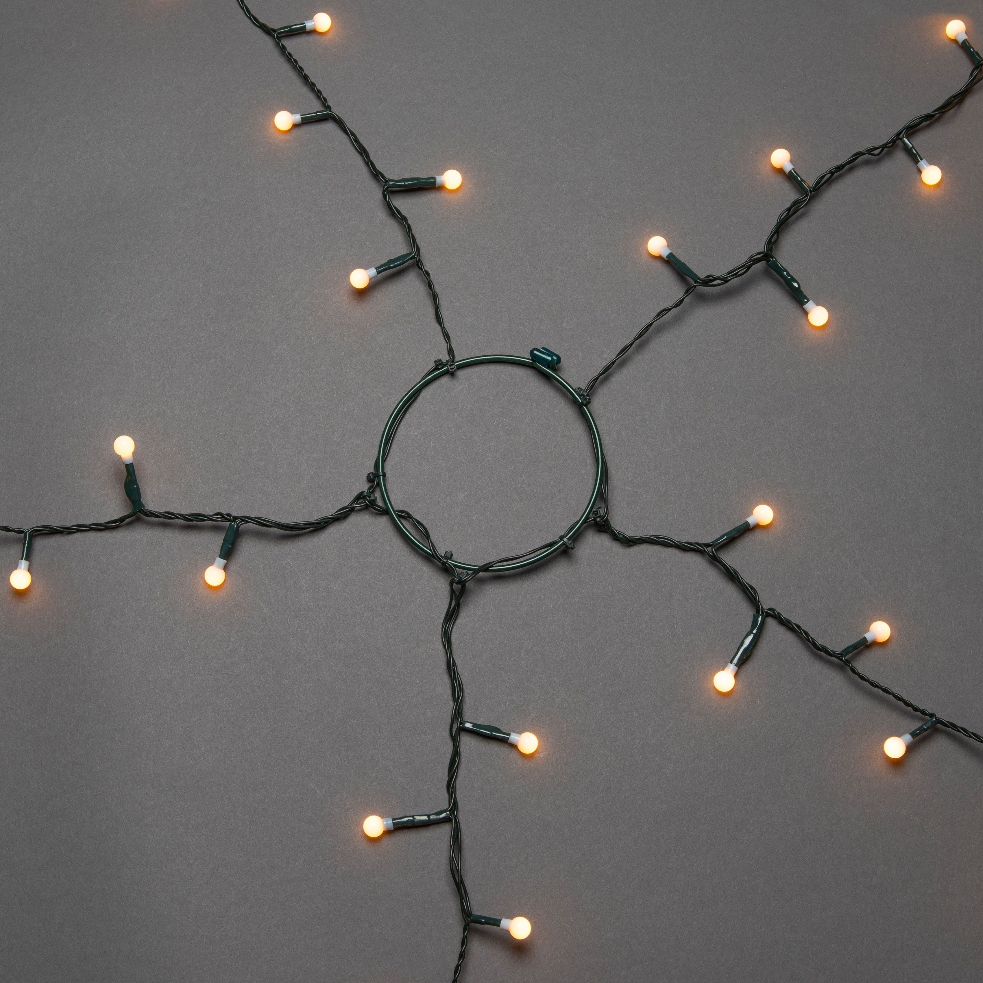 KONSTSMIDE Led-boomverlichting Ledlichtsnoer met ring ø 11, met globes, 5 strengen à 30 dioden (1 stuk)
