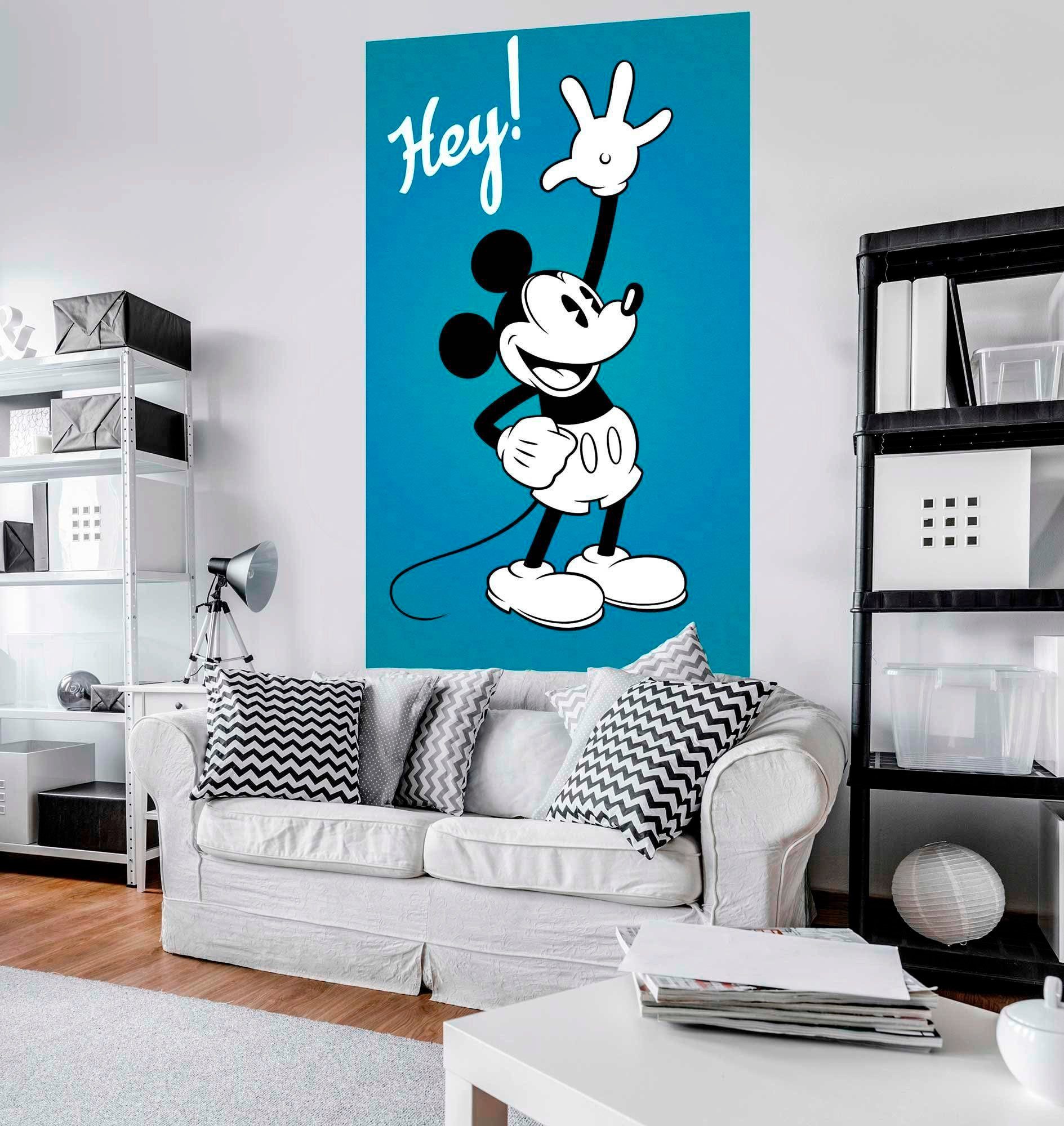 Komar Vliesbehang Digitale print vlies - Mickey - Hey - Afmeting 120 x 200 cm (1 stuk)