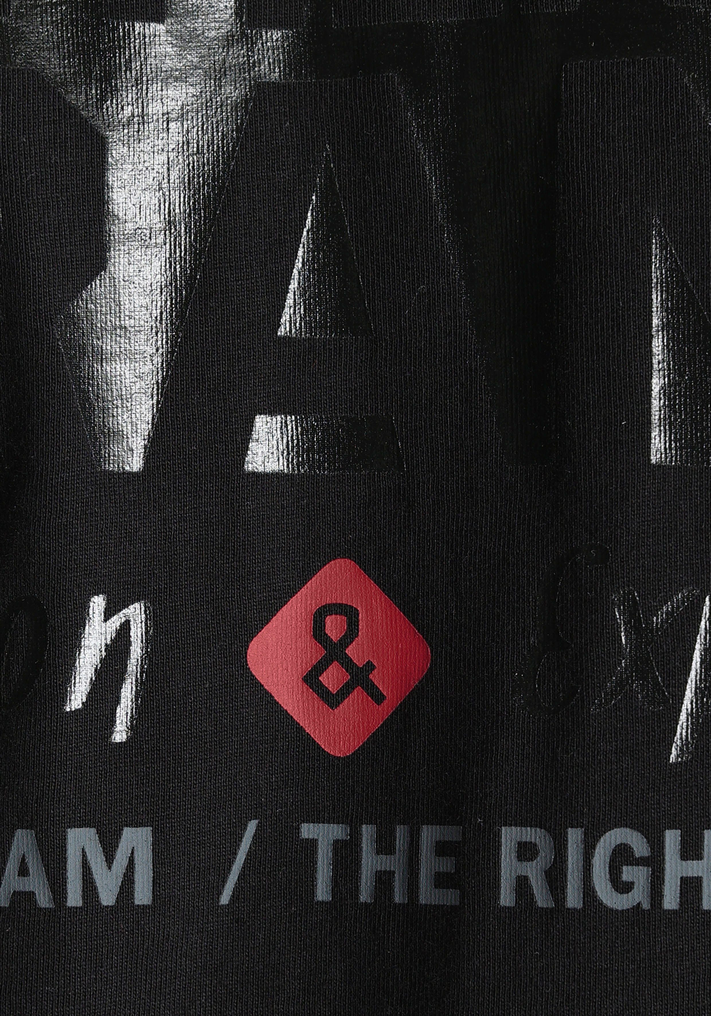 Man's World T-shirt Korte mouw, met print, ronde hals, van katoen, ook in grote maten