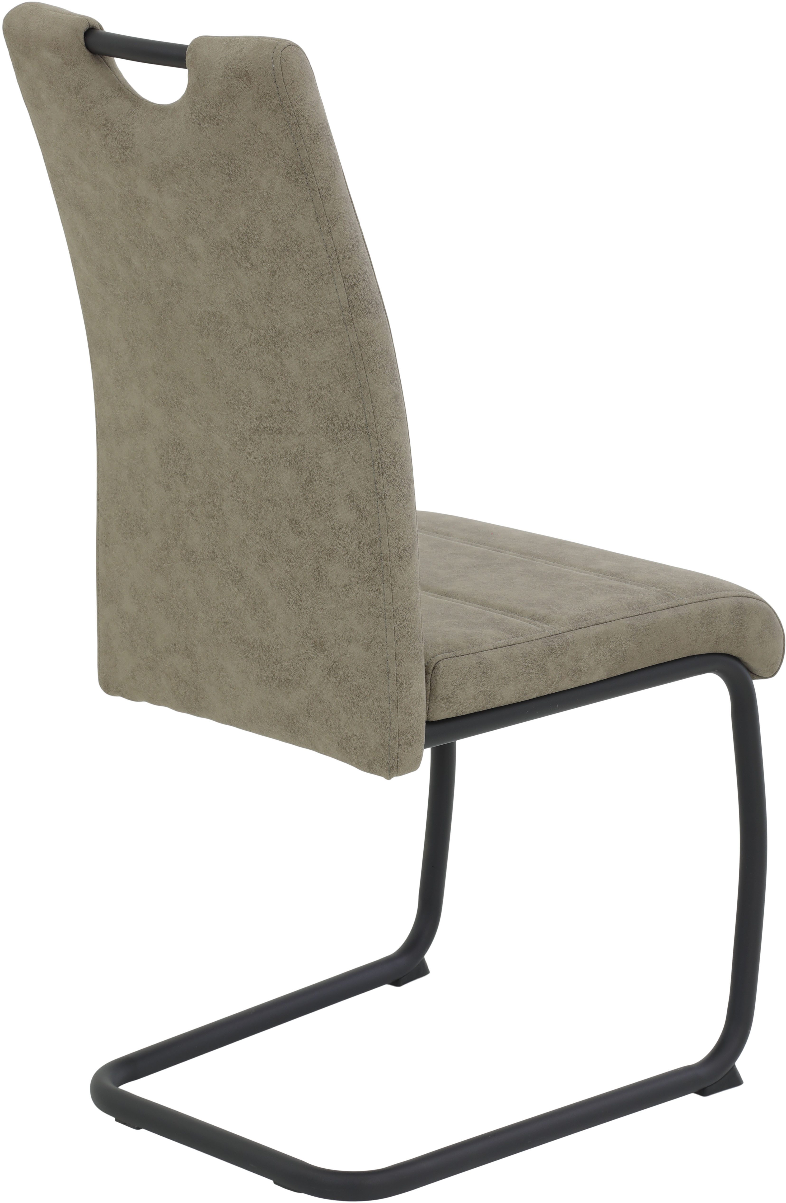 HELA Vrijdragende stoel DUNJA Schommelstoel, vintage look, met handvat, rond buisframe (1 stuk)