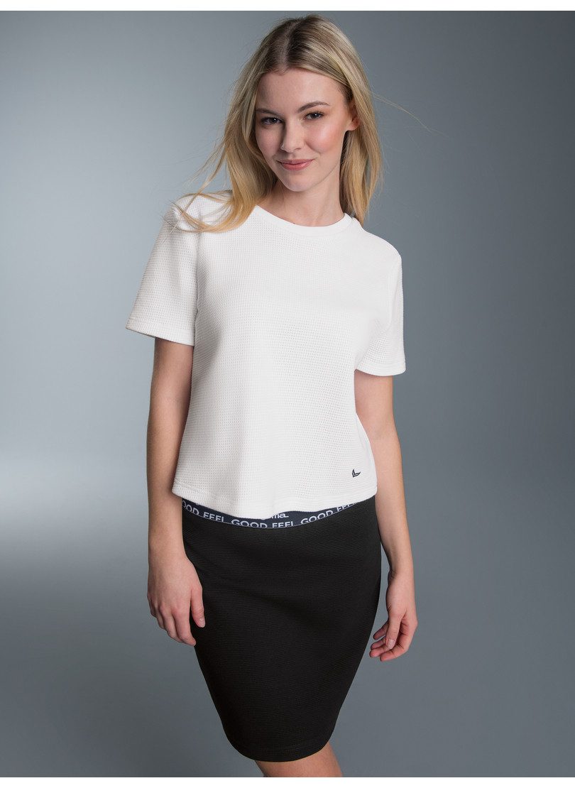 Trigema Vrijetijdscombinatie TRIGEMA vrijetijdsset van cropped oversized T-shirt en rok (1-delig)