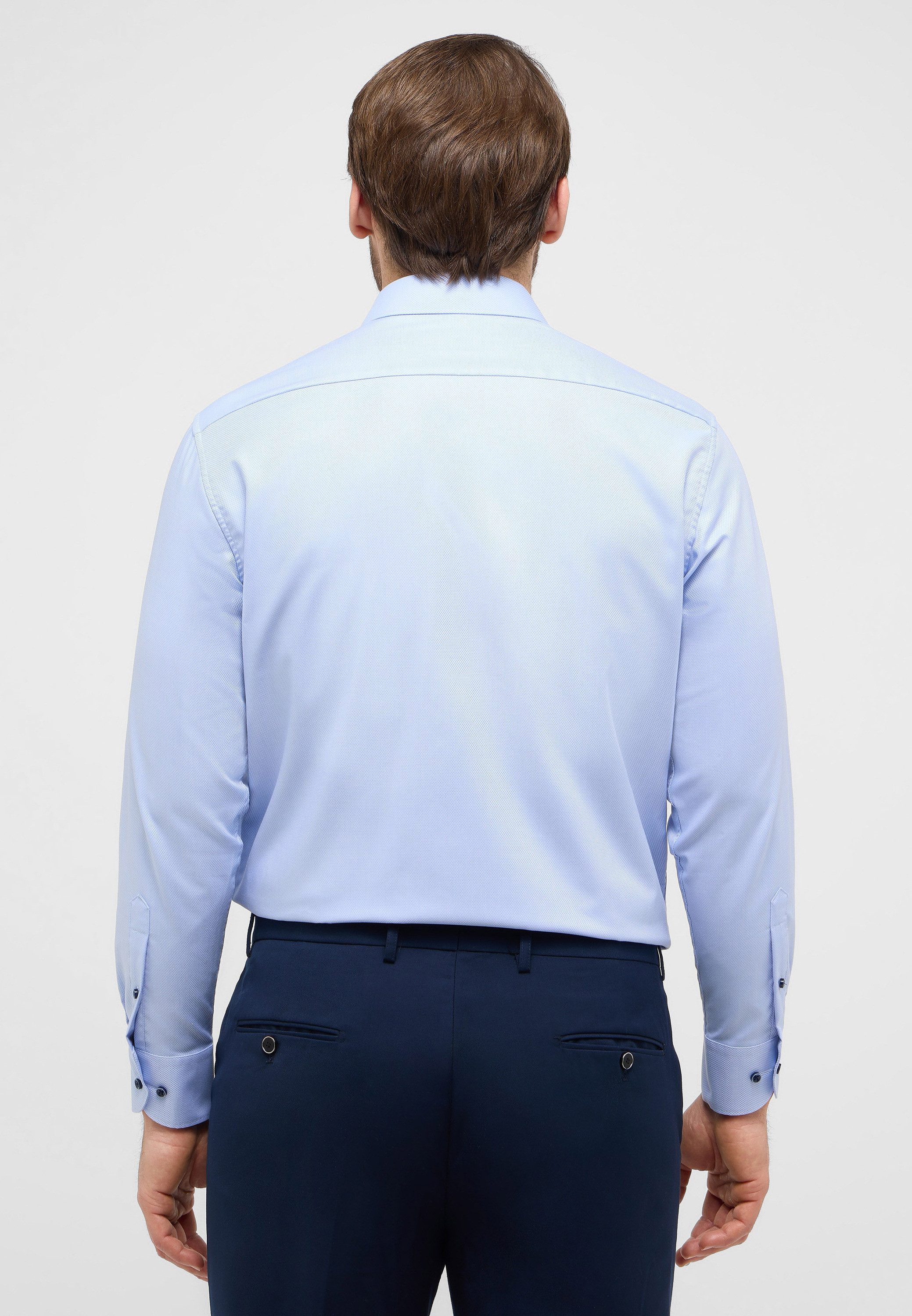 Eterna Overhemd met lange mouwen Comfort fit NON IRON (strijkvrij)