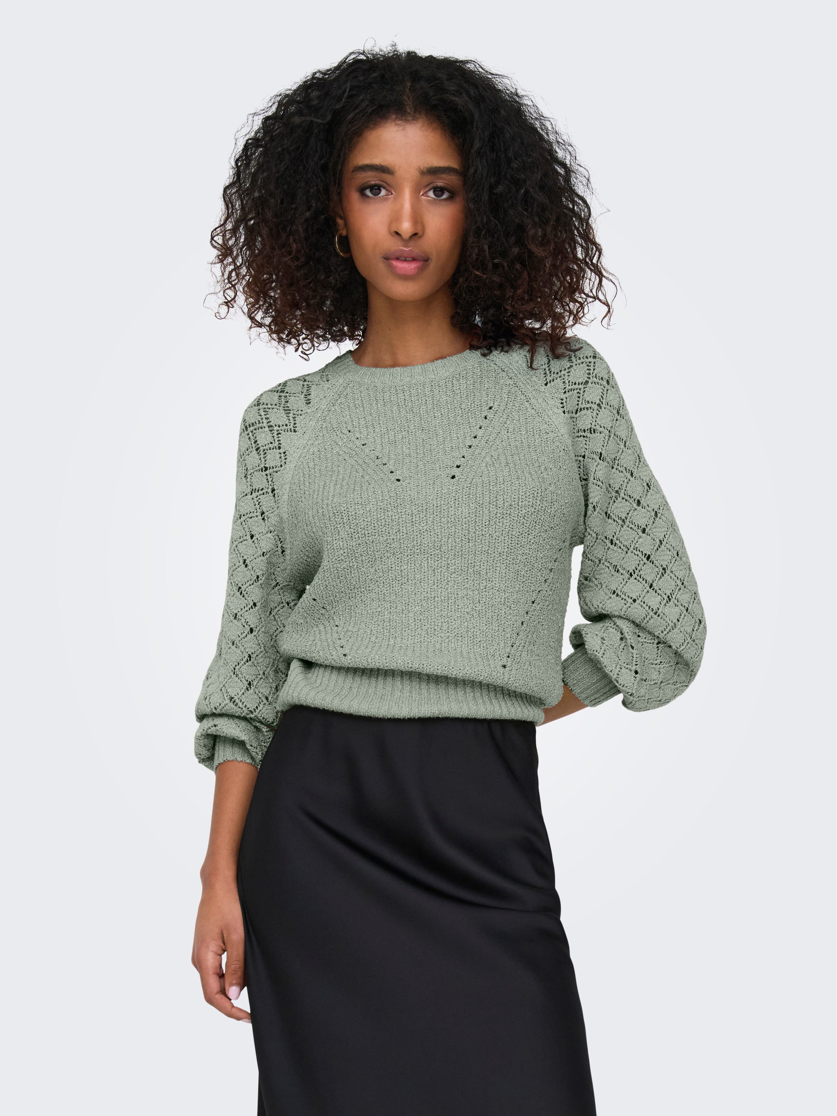 Only Gebreide trui ONLMIAMI LS O-NECK CC KNT
