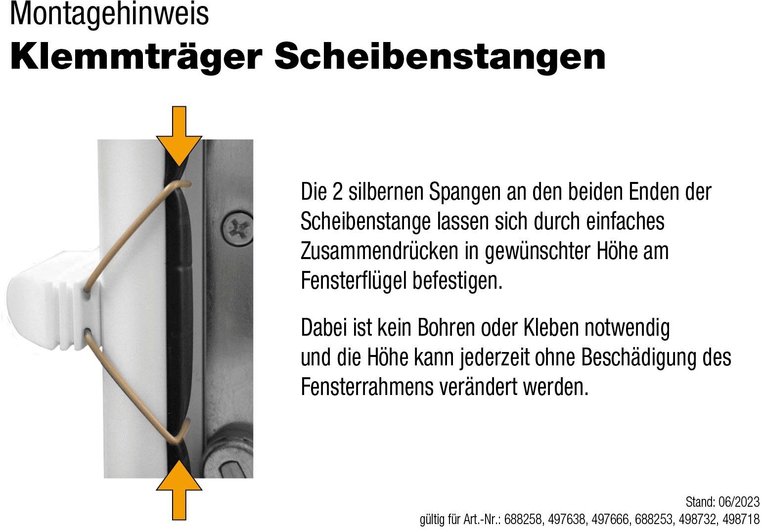 GARESA Schuifroede Ø 12 mm" Montage op het raamkozijn, uittrekbaar, klemfunctie, zonder boren
