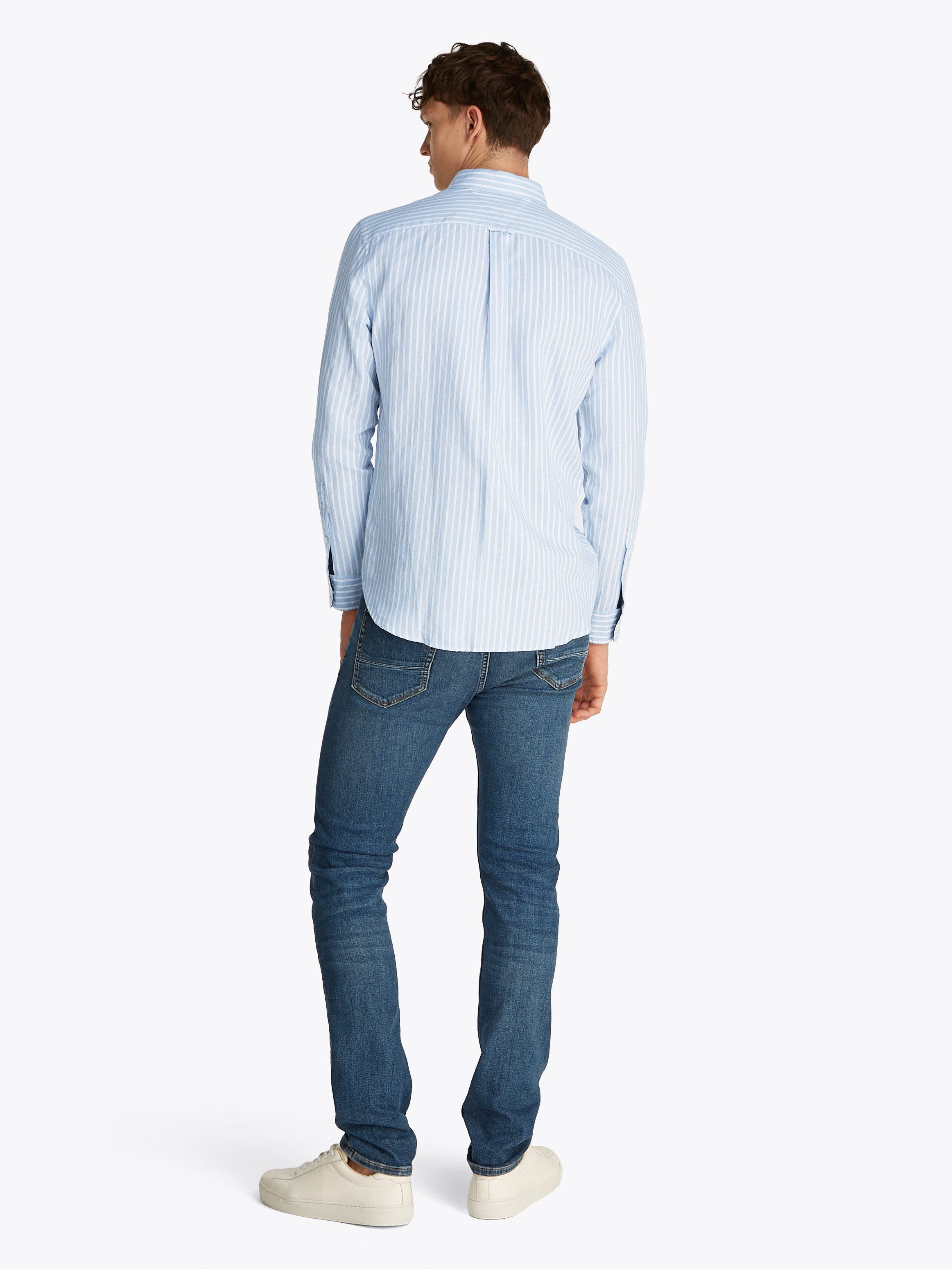 Tommy Hilfiger Overhemd met lange mouwen LINEN BLEND BOLD STRIPE