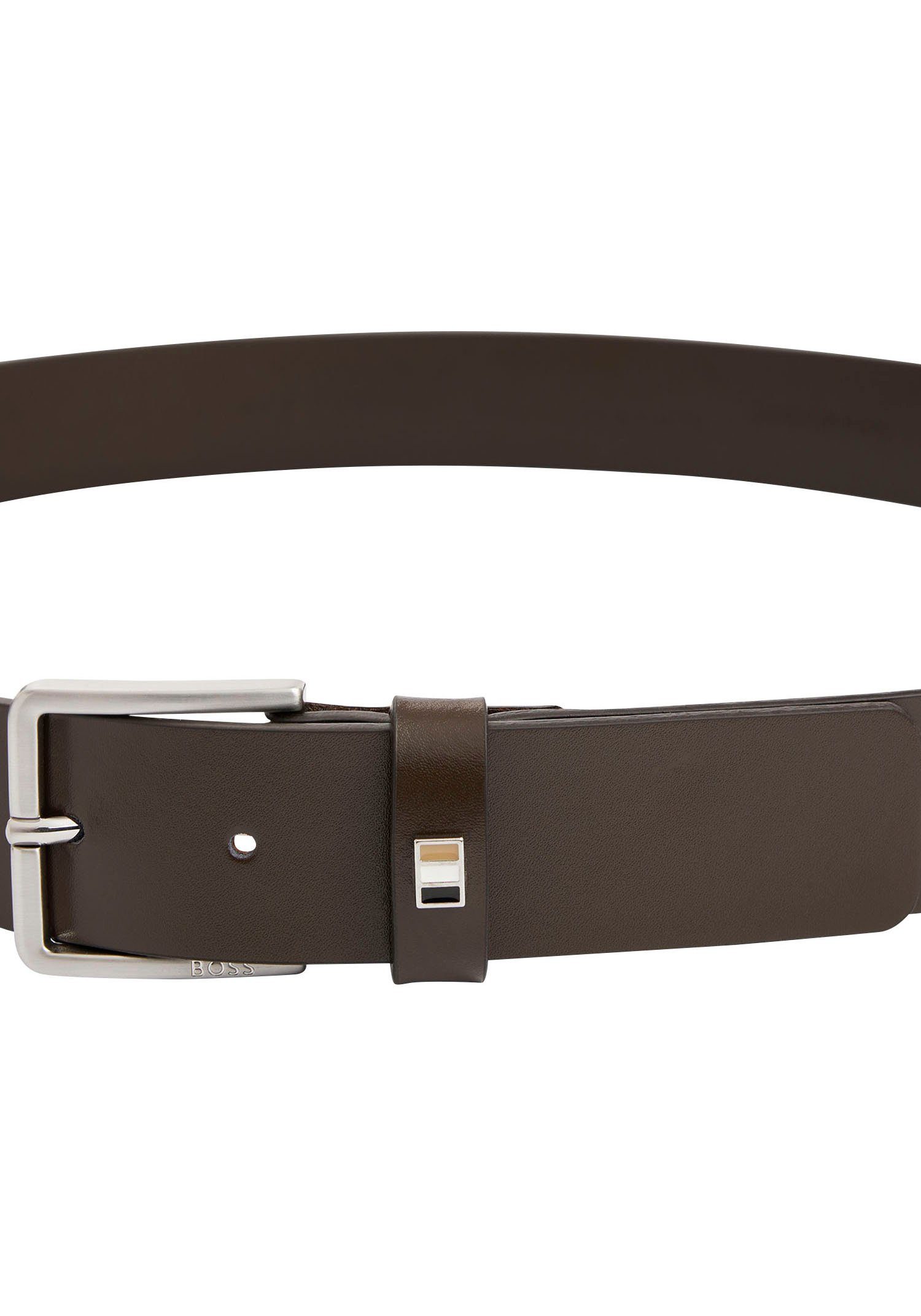 Boss Leren riem Ther-Flag-E_Sz35 met stijlvolle merkdetaillering