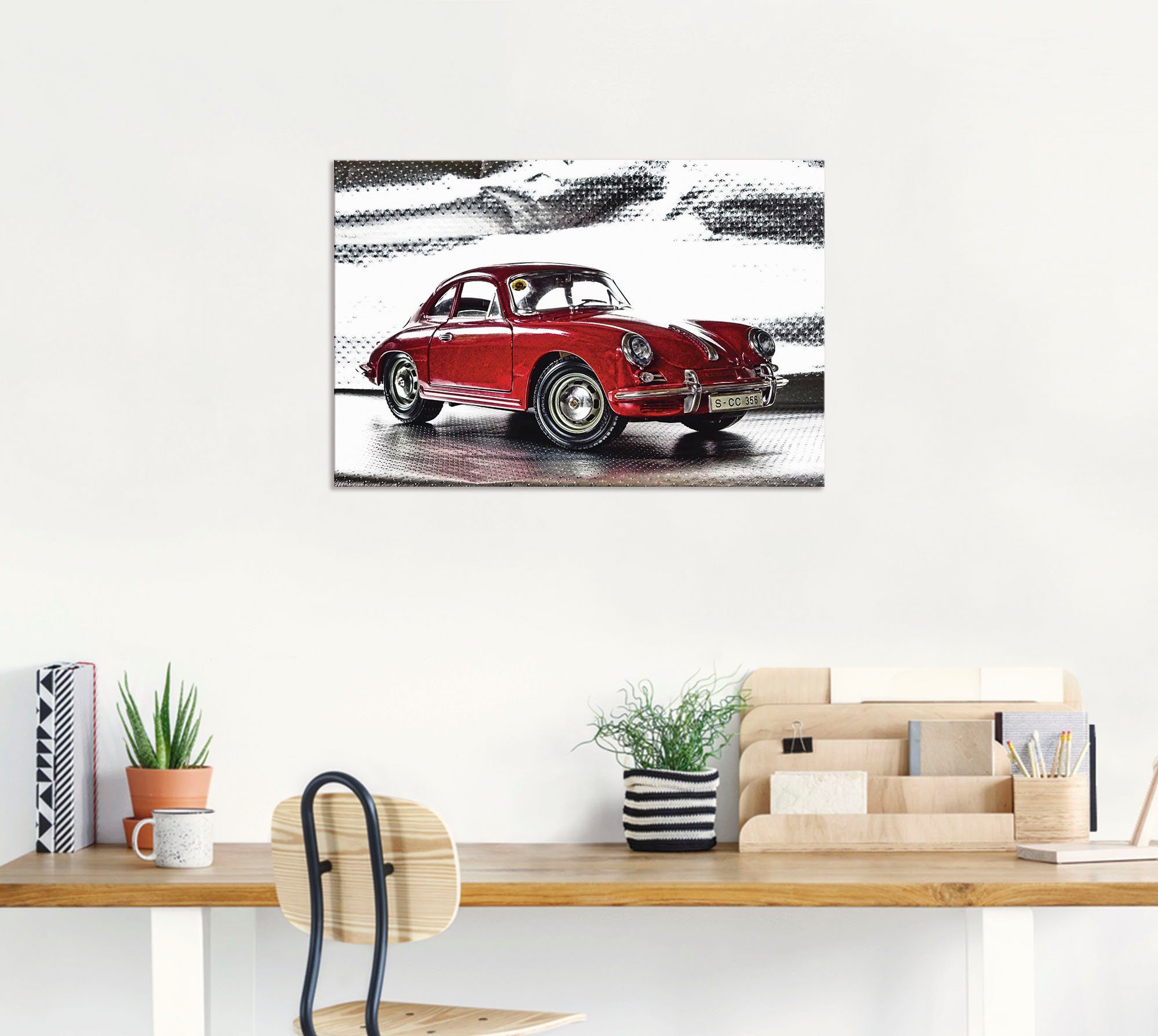 Artland Artprint Klassiek model de Porsche 356 als artprint van aluminium artprint voor buiten artprint op linnen poster muursticker