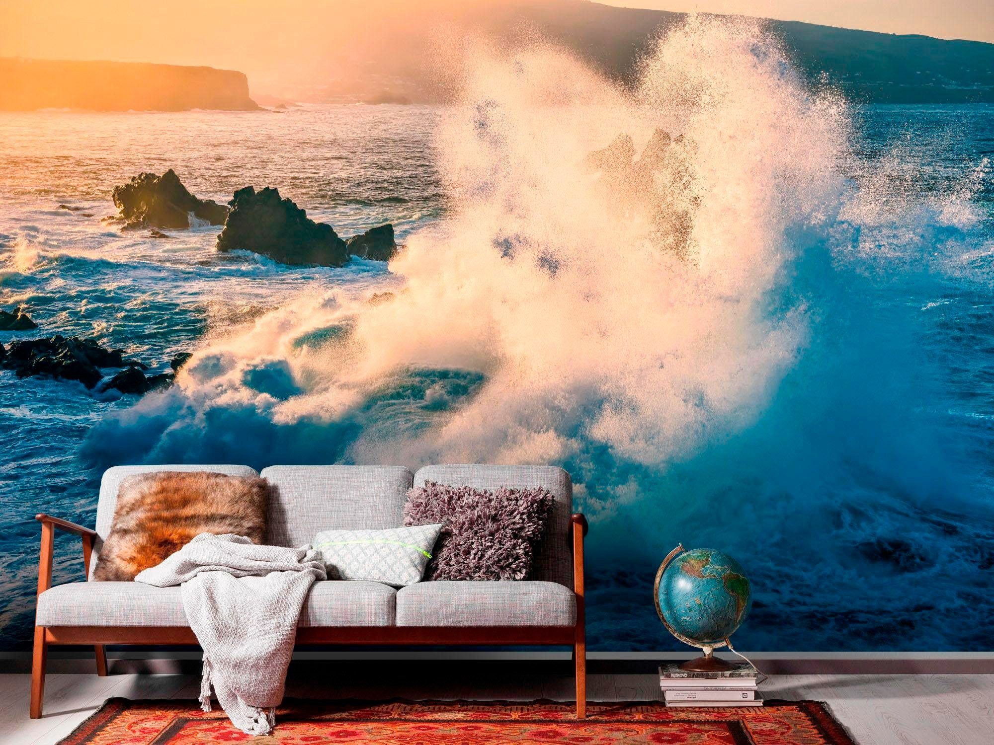 Komar Vliesbehang Digitale print vlies - Exploding Elements - Afmeting 300 x 200 cm (1 stuk)