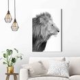 reinders! artprint leeuw koning - jungle - zijportret - krachtig (1 stuk) zwart
