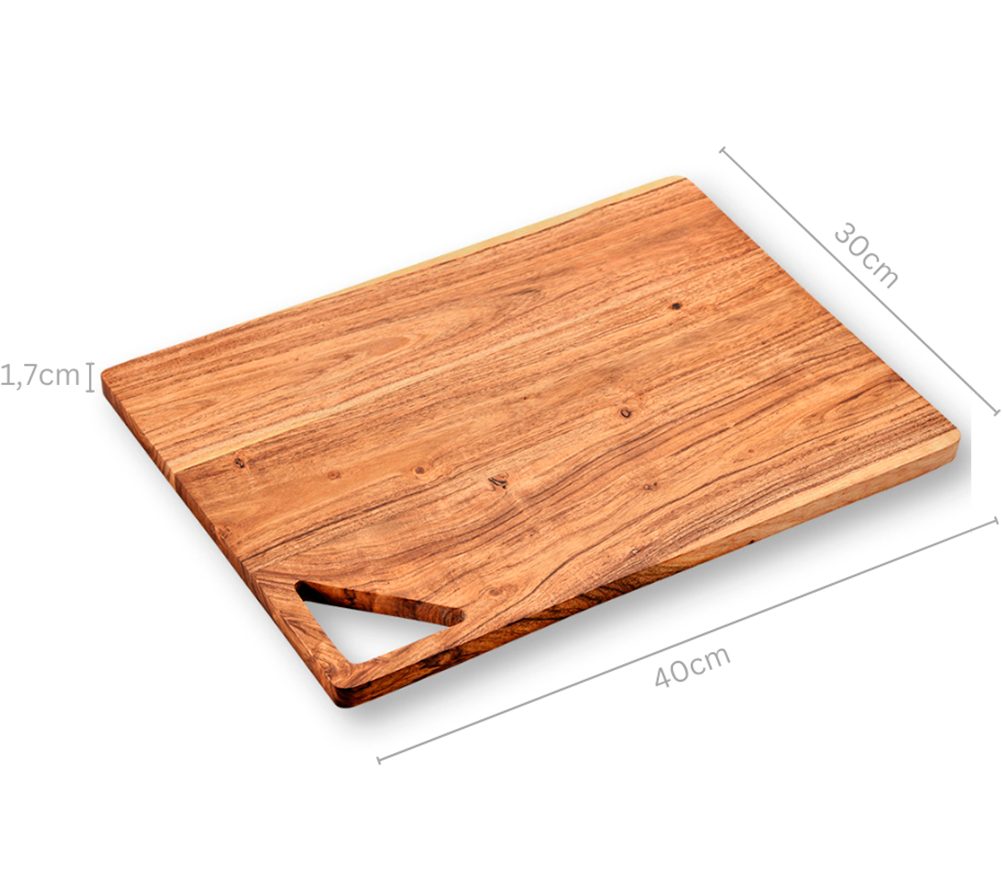 KESPER for kitchen & home Snijplank Plank met uitsparing, acacia, FSC (1 stuk)