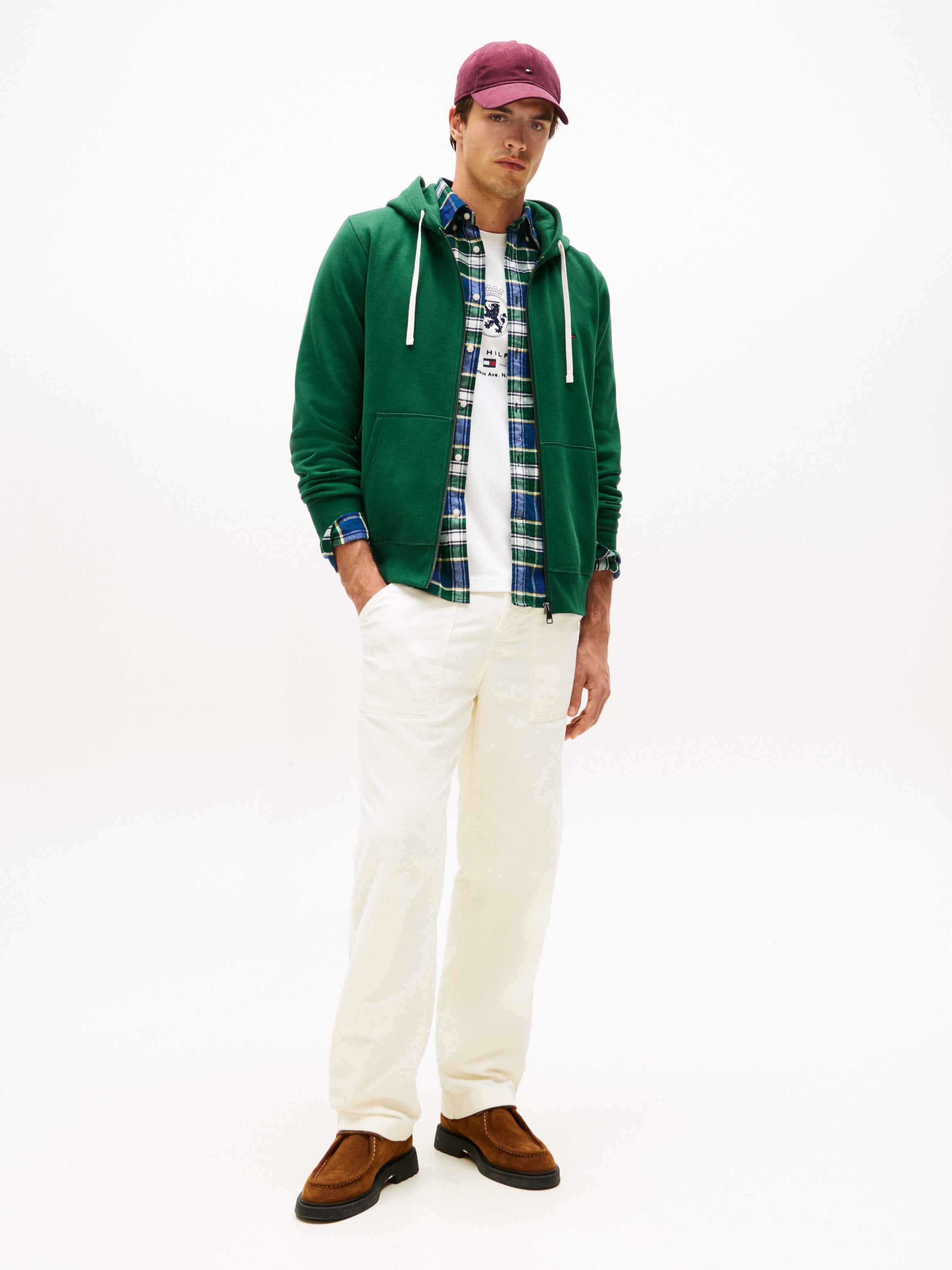 Tommy Hilfiger Capuchonsweatvest ESSENTIAL FLEECE ZIP THROUGH