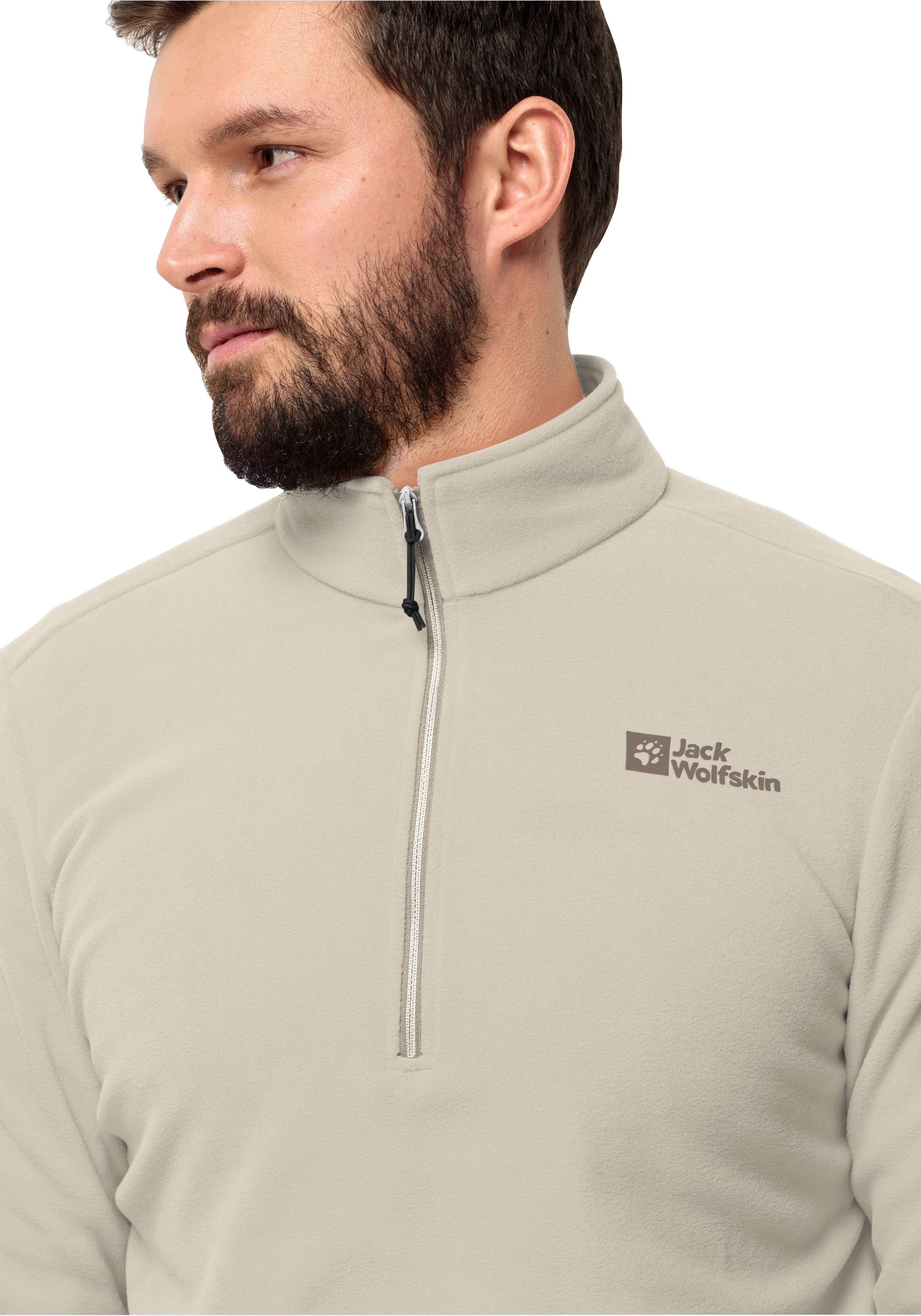 Jack Wolfskin Fleecetrui TAUNUS HZ M van gerecycled polyester, ademend