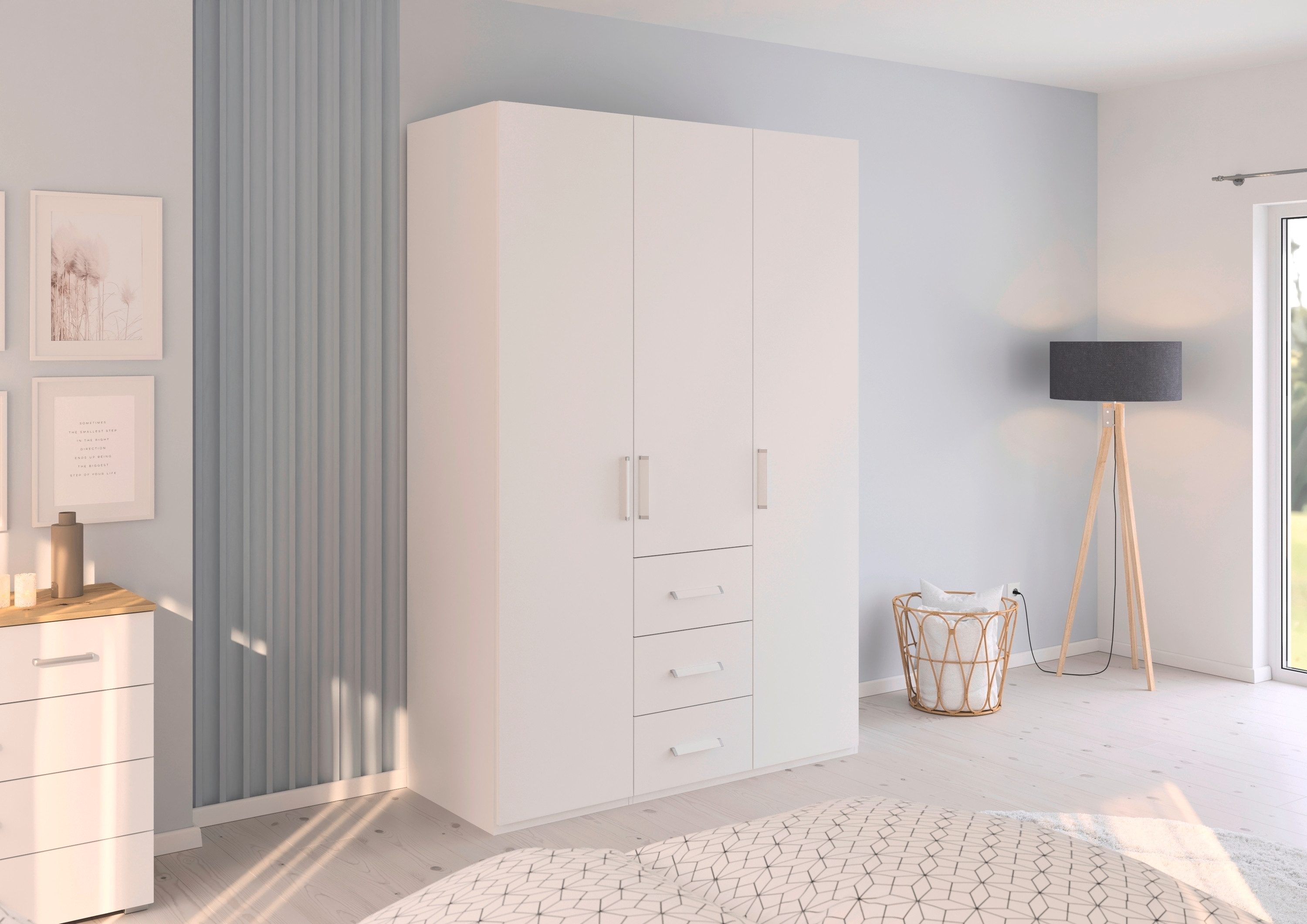 rauch Draaideurkast Kledingkast Kast Garderobe Slaapkamerkast EVELYN in elegante stijl met lades 3 breedtes en 2 hoogtes made in germany