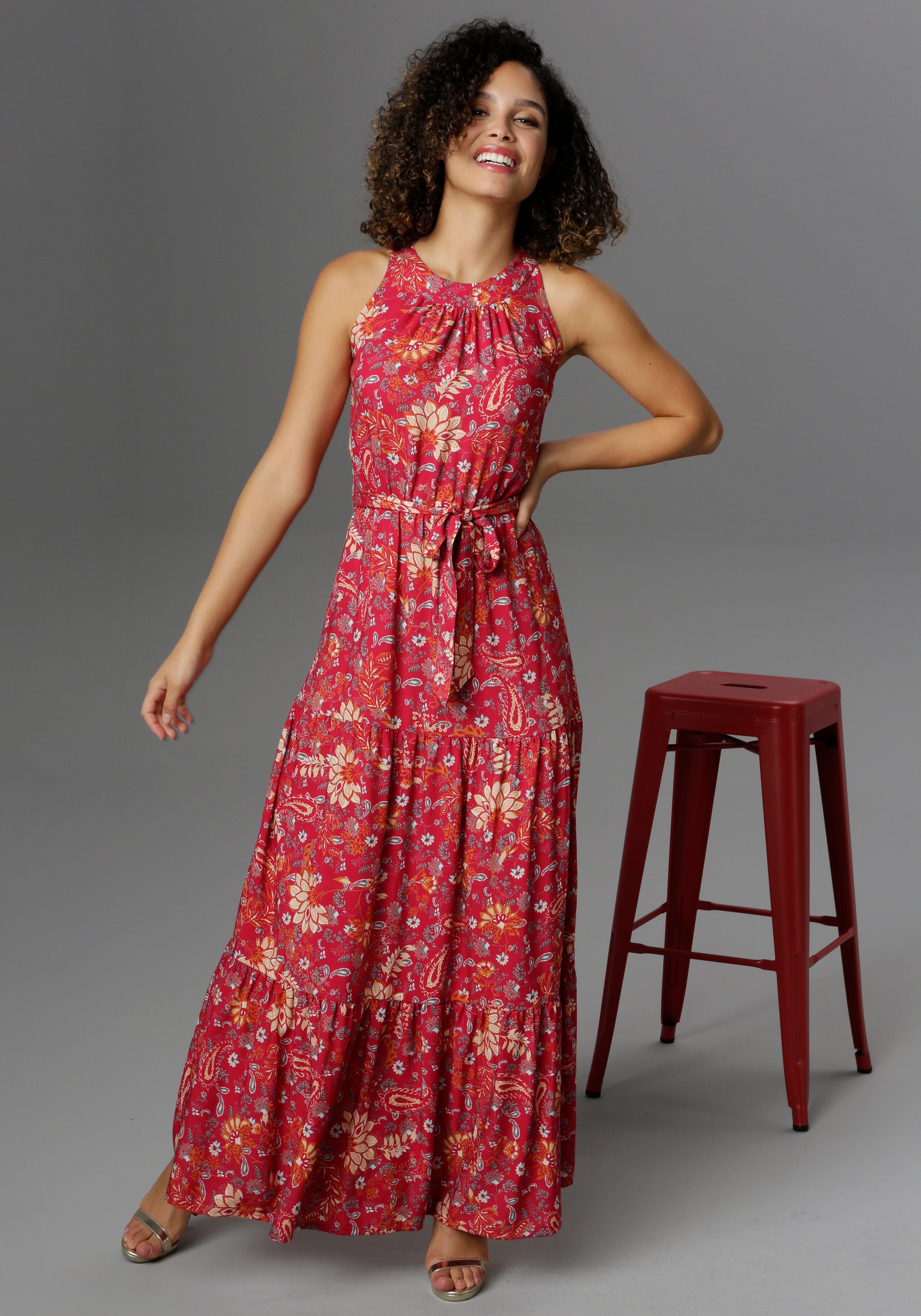 Aniston CASUAL Zomerjurk met fantasievolle bloemenprint