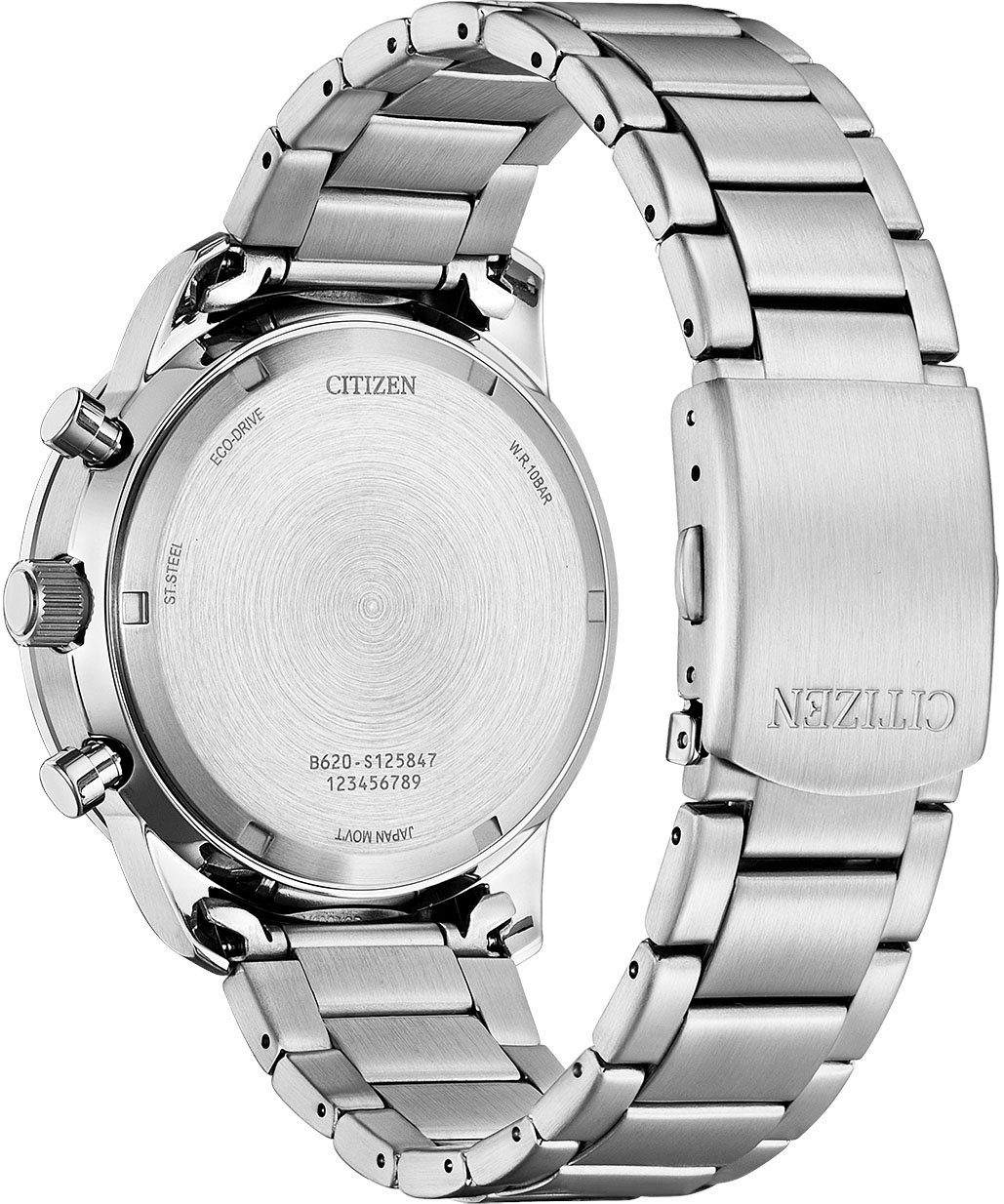 Citizen Chronograaf CA4500-91L Polshorloge, herenhorloge, solar, stopwatchfunctie, leren band