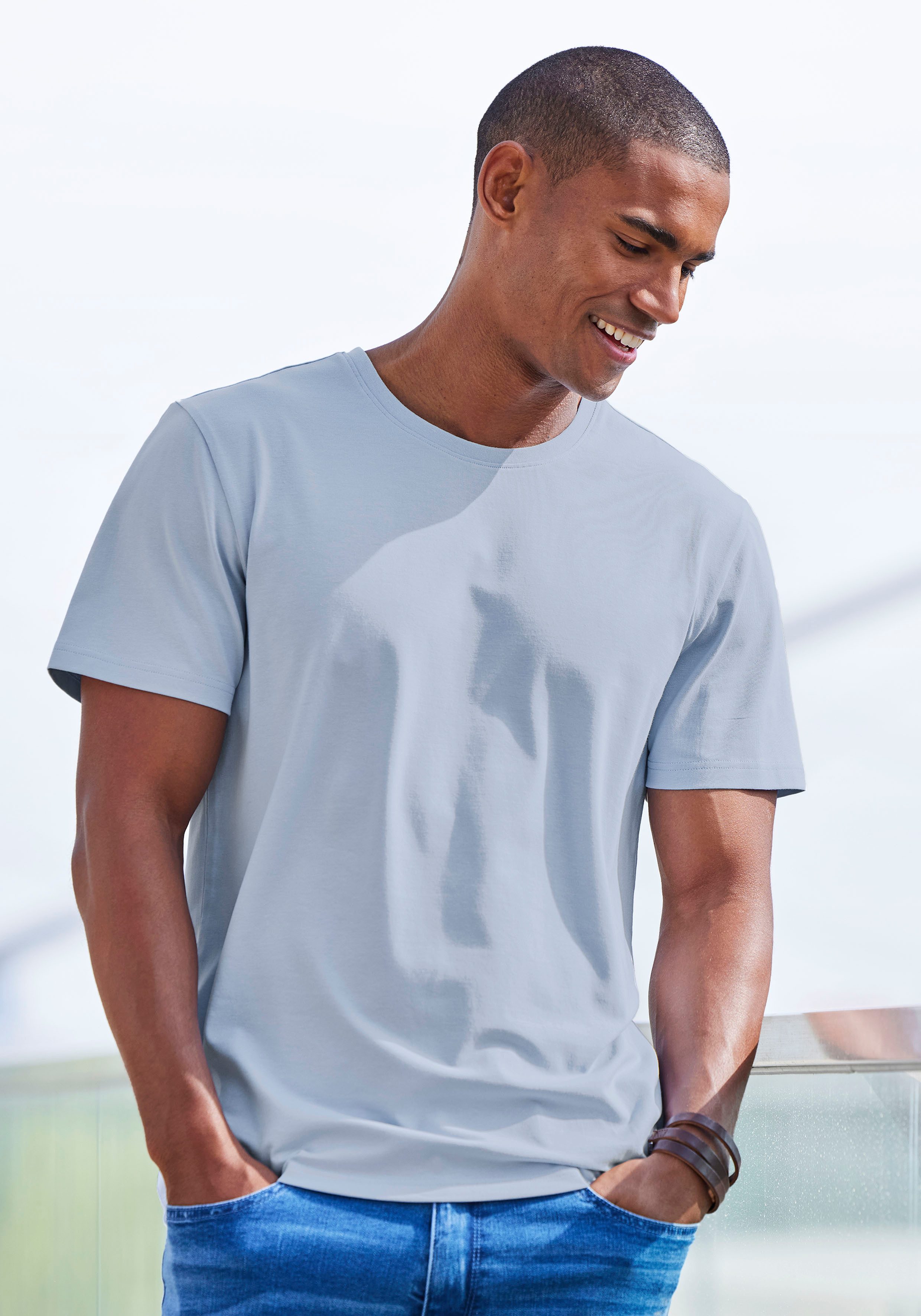AUTHENTIC LE JOGGER T-shirt Vrijetijdsshirt van 100% katoen (set, 2)