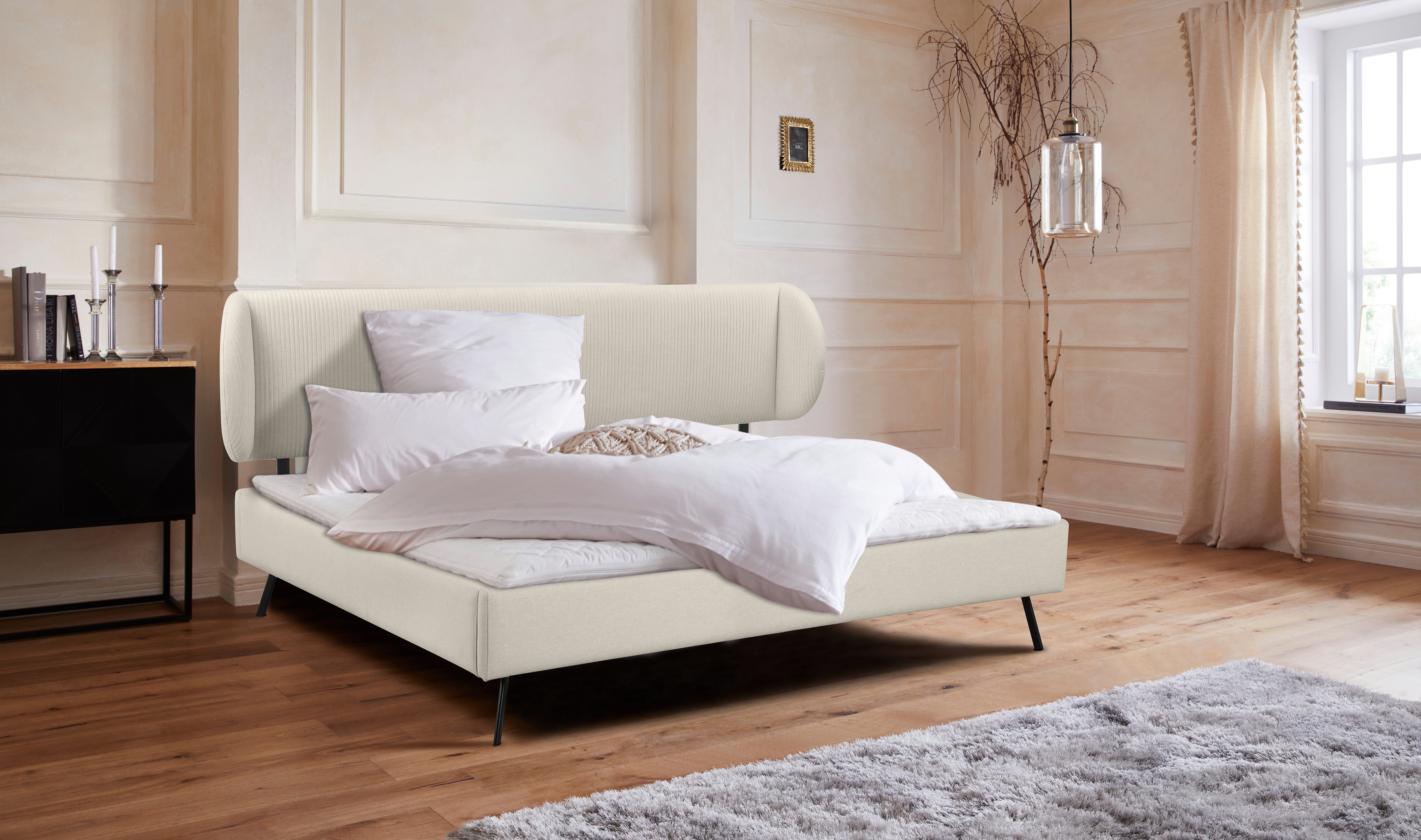 Guido Maria Kretschmer Home&Living Gestoffeerd bed Swantje in 3 breedten en 4 kleuren